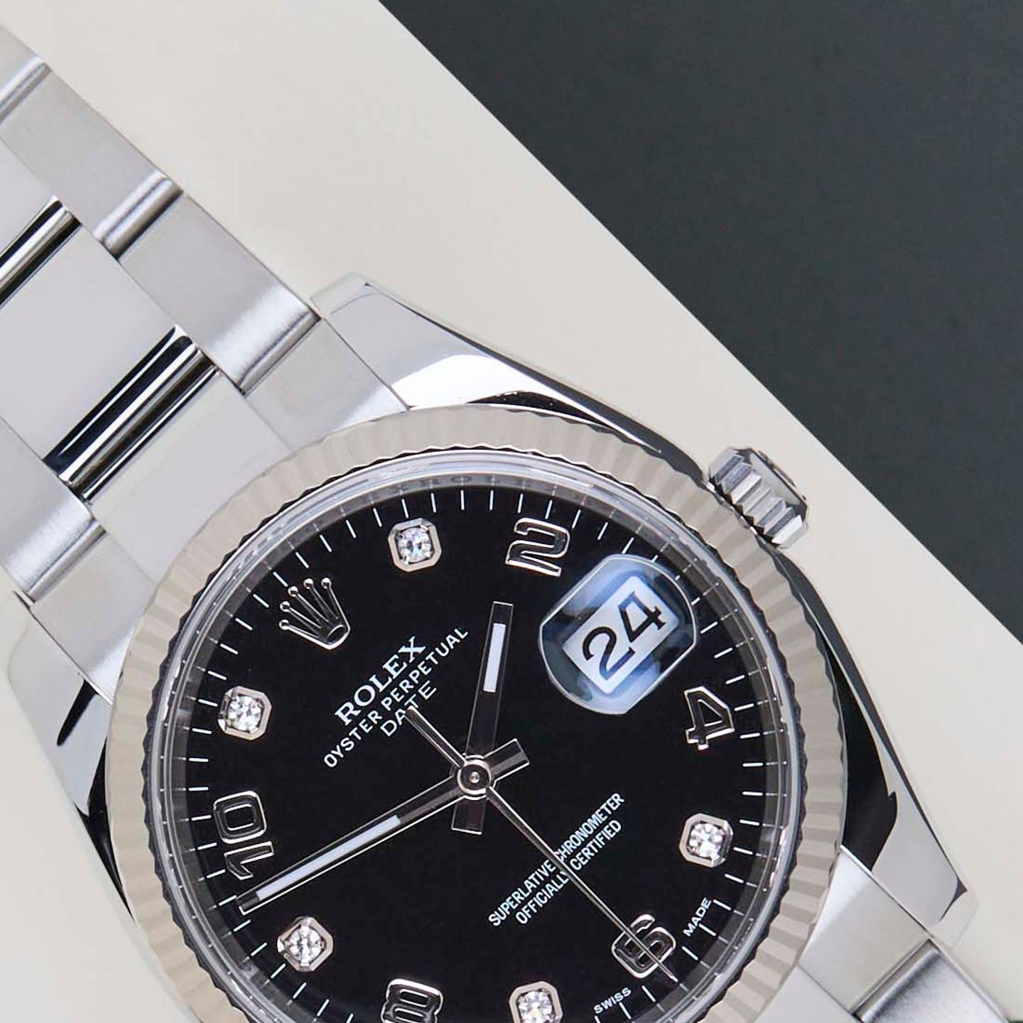 Rolex Oyster Perpetual Date 115234 (2015) - 34 mm Steel case (3/8)