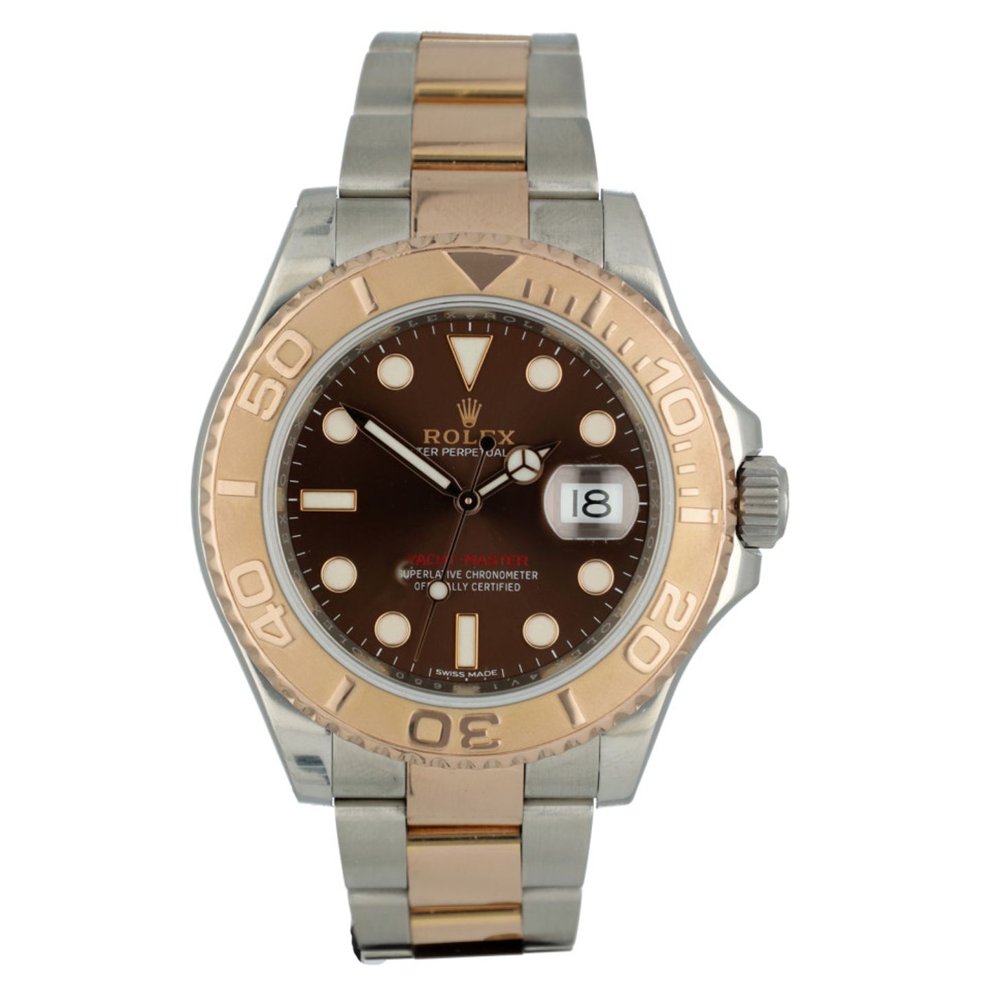Rolex Yacht-Master 40 116621 (2018) - Brown dial 40 mm Gold/Steel case (2/6)