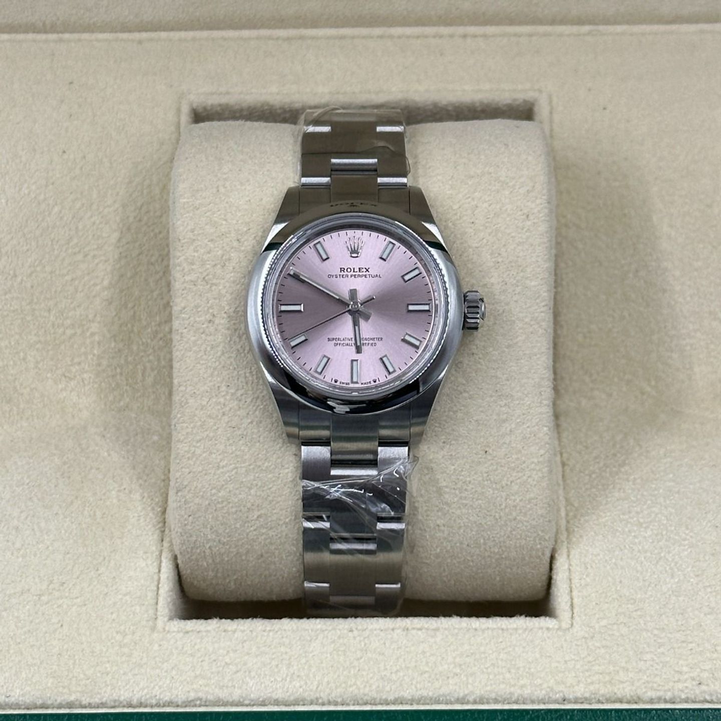 Rolex Oyster Perpetual 28 276200 (2024) - Pink dial 28 mm Steel case (5/8)