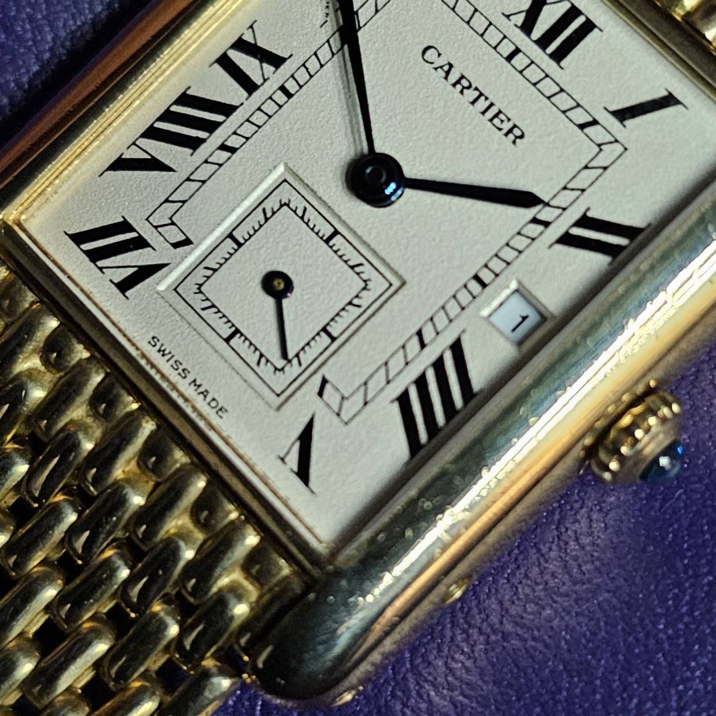 Cartier Tank Louis Cartier 8110 (Unknown (random serial)) - White dial 31 mm Yellow Gold case (4/5)