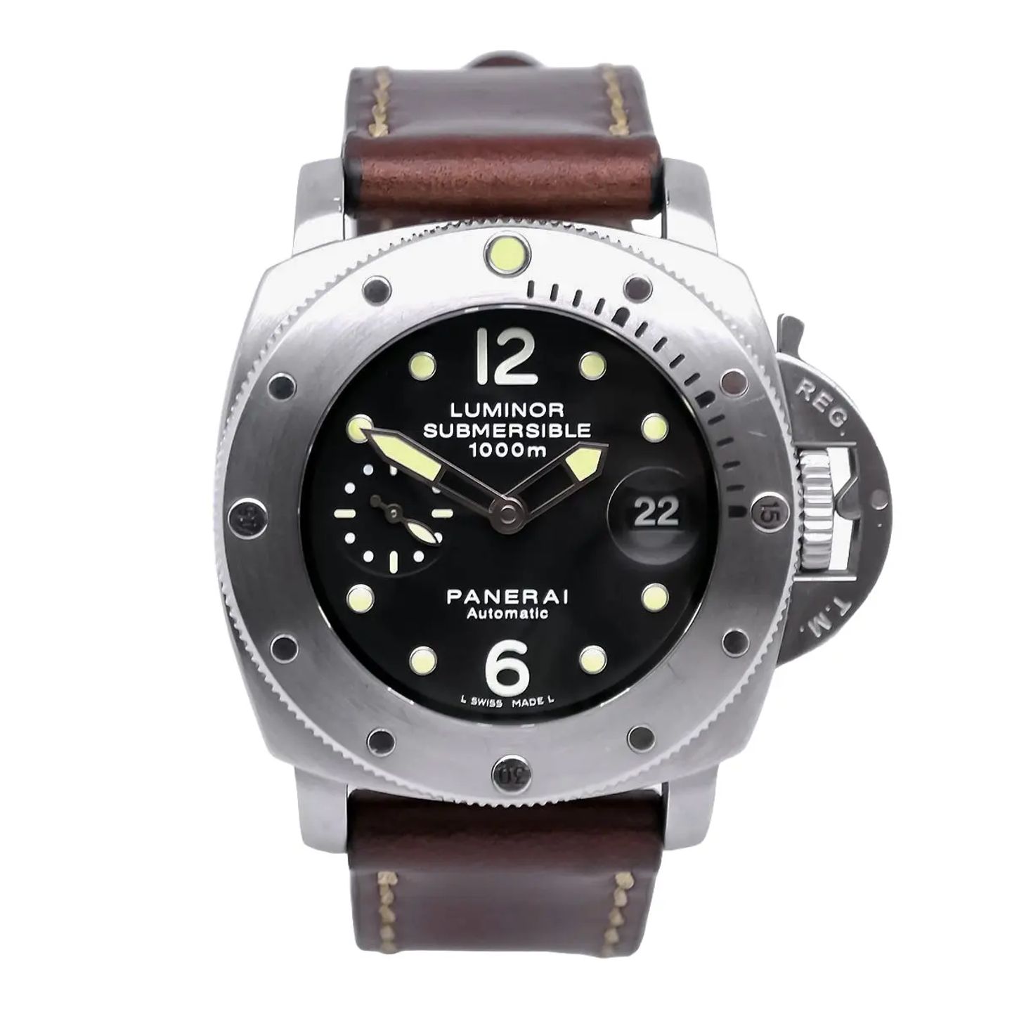Panerai Luminor 1950 PAM00243 (2007) - Black dial 44 mm Steel case (1/8)