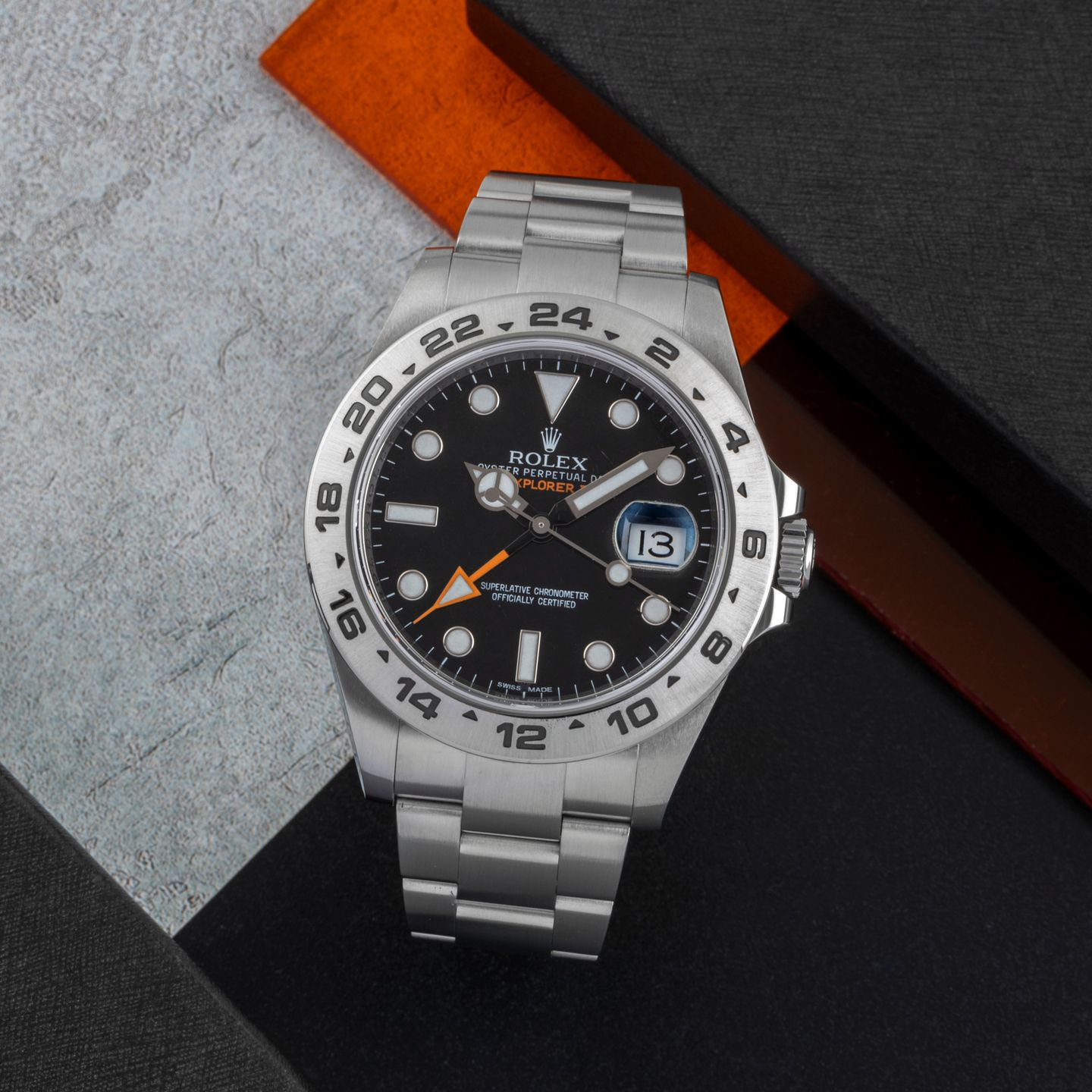 Rolex Explorer II 216570 (Onbekend (willekeurig serienummer)) - Zwart wijzerplaat 42mm Staal (1/8)