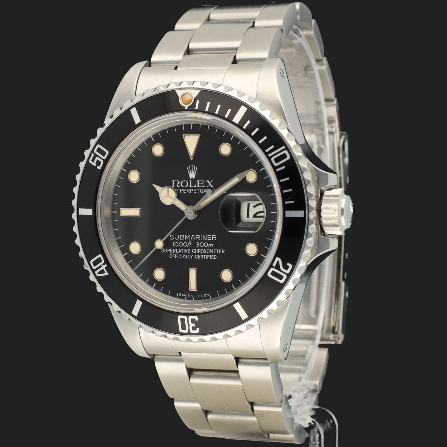 Rolex Submariner Date 16800 (1987) - Zwart wijzerplaat 40mm Staal (1/8)