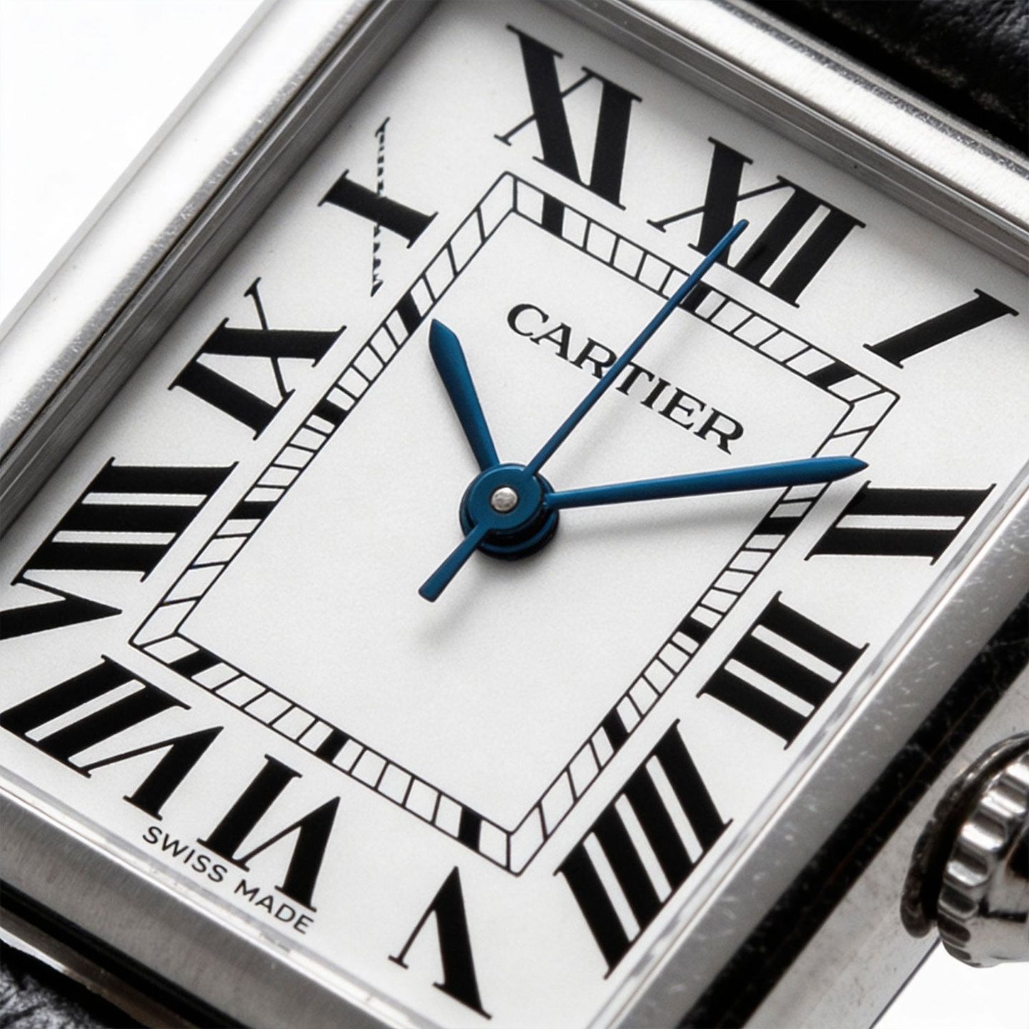 Cartier Tank Solo W5200005 (Unknown (random serial)) - White dial 24 mm Steel case (3/4)