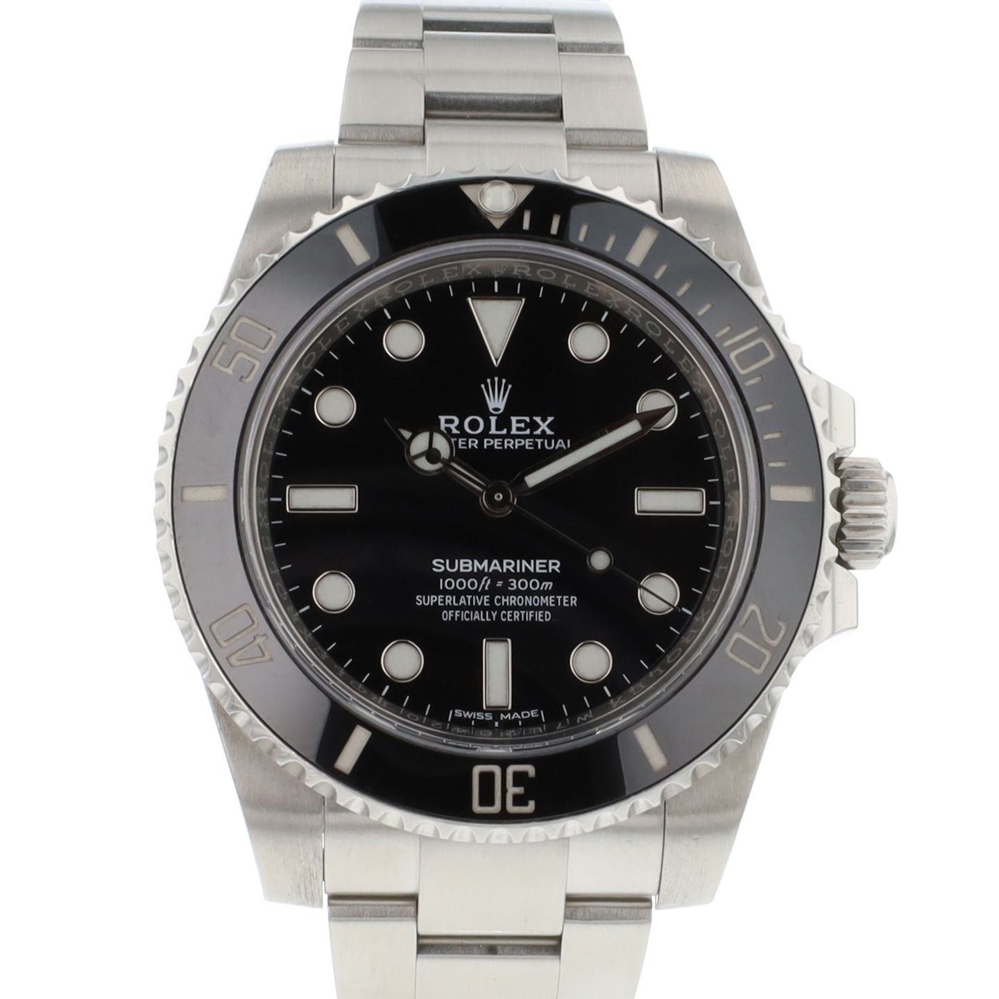Rolex Submariner No Date 114060 (2018) - Black dial 40 mm Steel case (1/6)