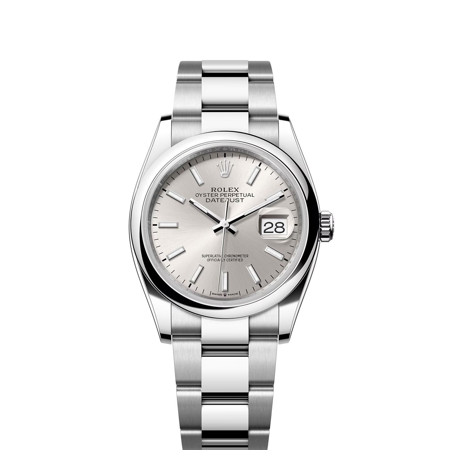 Rolex Datejust 36 126200 (2024) - Zilver wijzerplaat 36mm Staal (1/8)