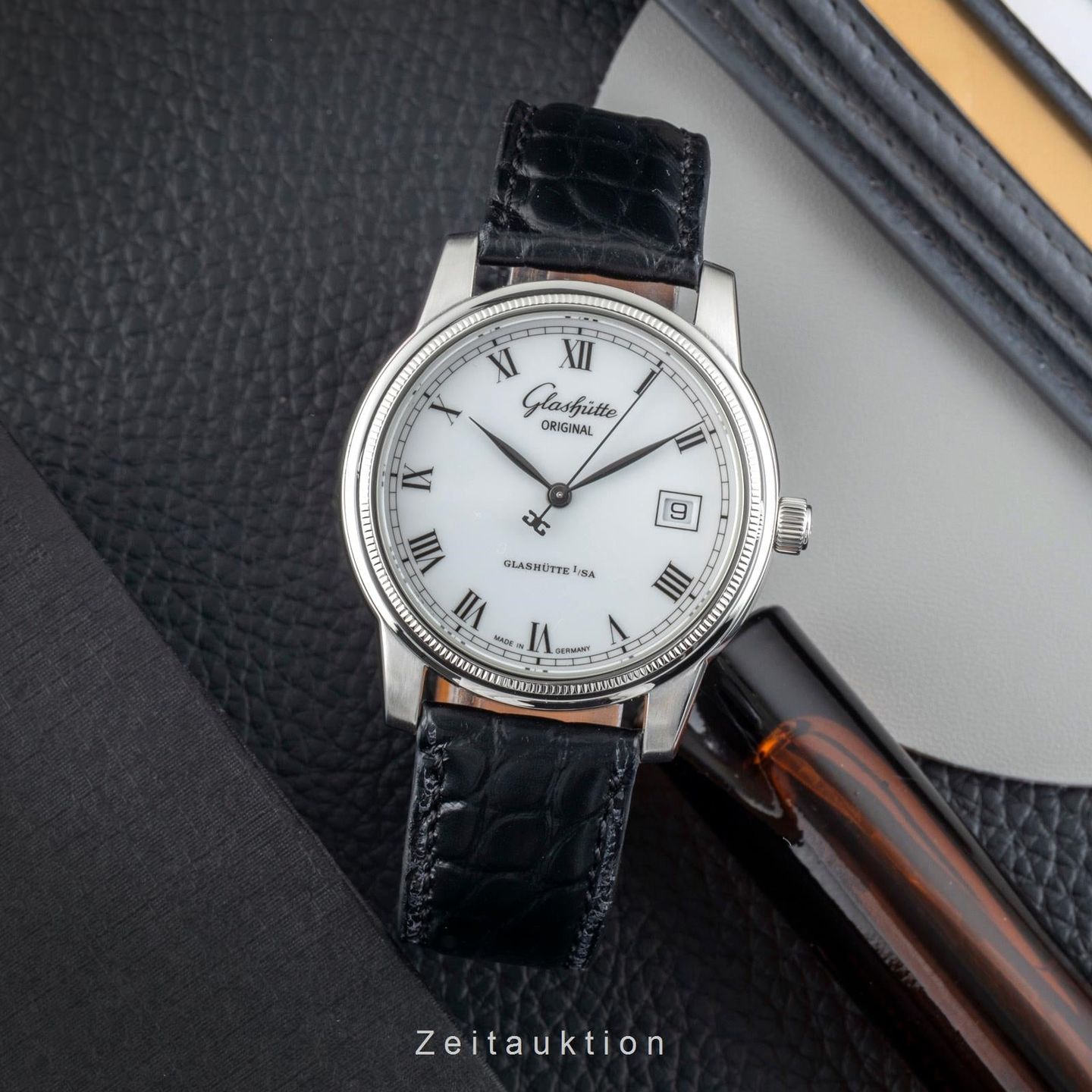 Glashütte Original Senator 1-39-11-05-03-04 (2000) - Wit wijzerplaat 38mm Staal (3/8)