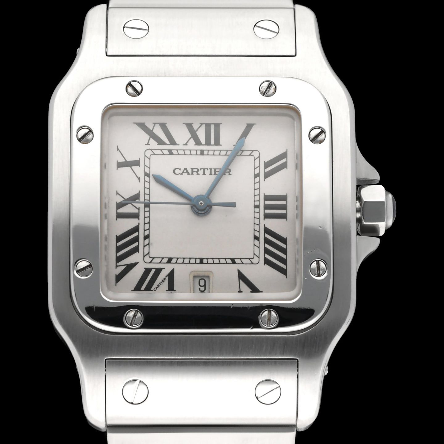 Cartier Santos Galbée 1564 (2018) - White dial 29 mm Steel case (1/8)