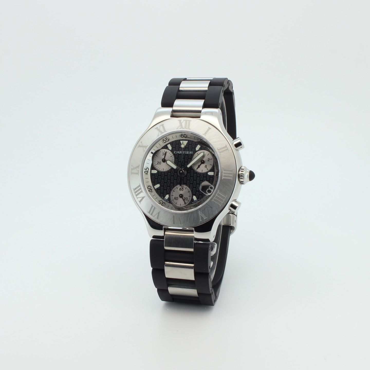 Cartier 21 Chronoscaph 2424 (2001) - 38mm Staal (1/8)