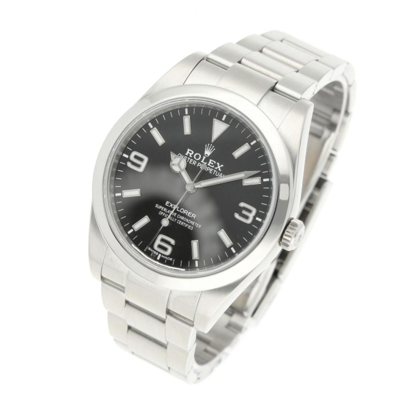 Rolex Explorer 214270 (2016) - Black dial 39 mm Steel case (2/8)
