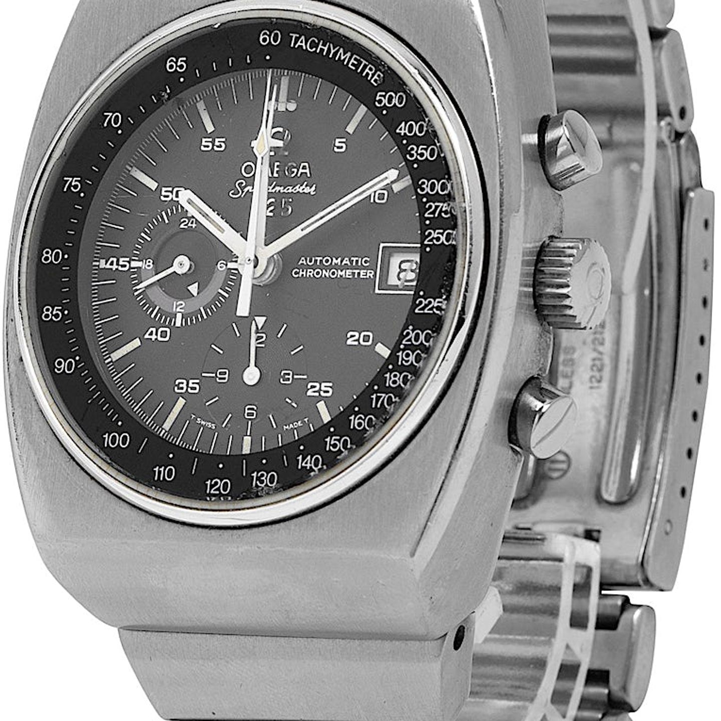 Omega Speedmaster ST 378.0801 Puls (1971) - Black dial 42 mm Steel case (3/4)