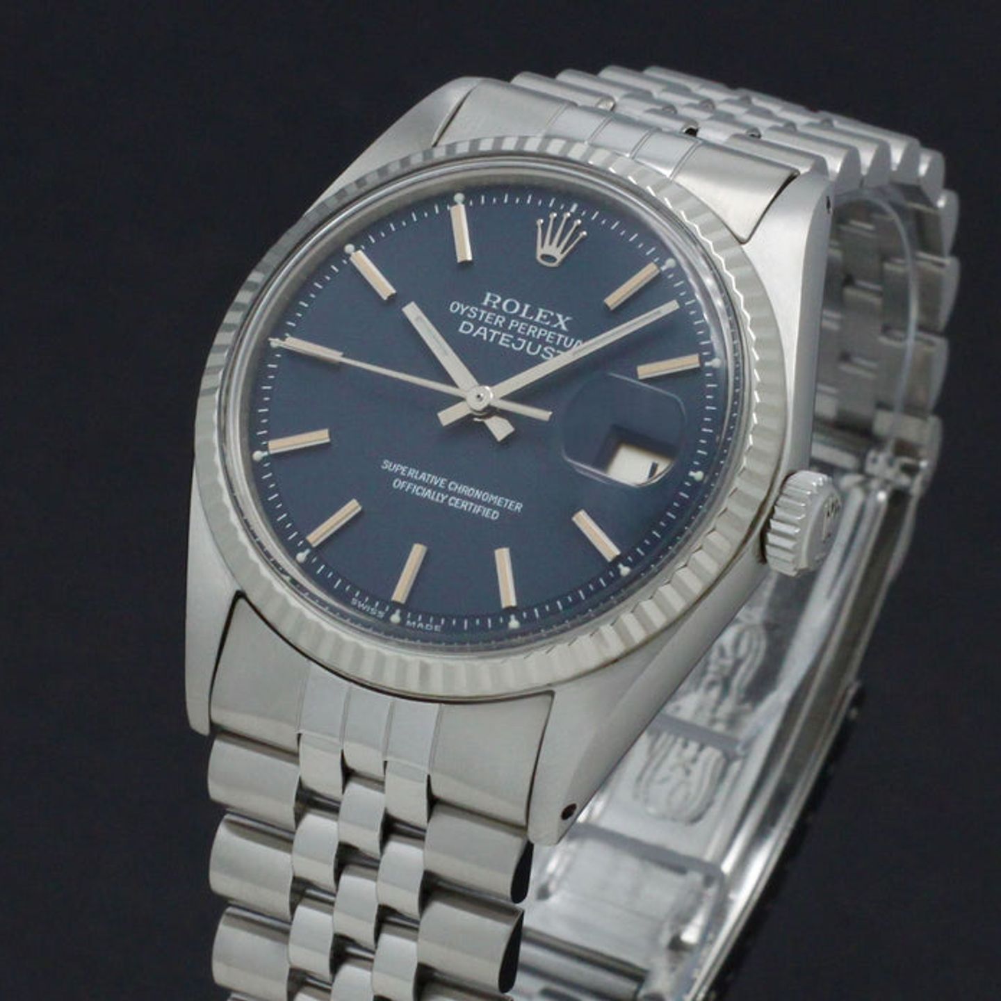 Rolex Datejust 1601 (1970) - Blue dial 36 mm Steel case (7/7)