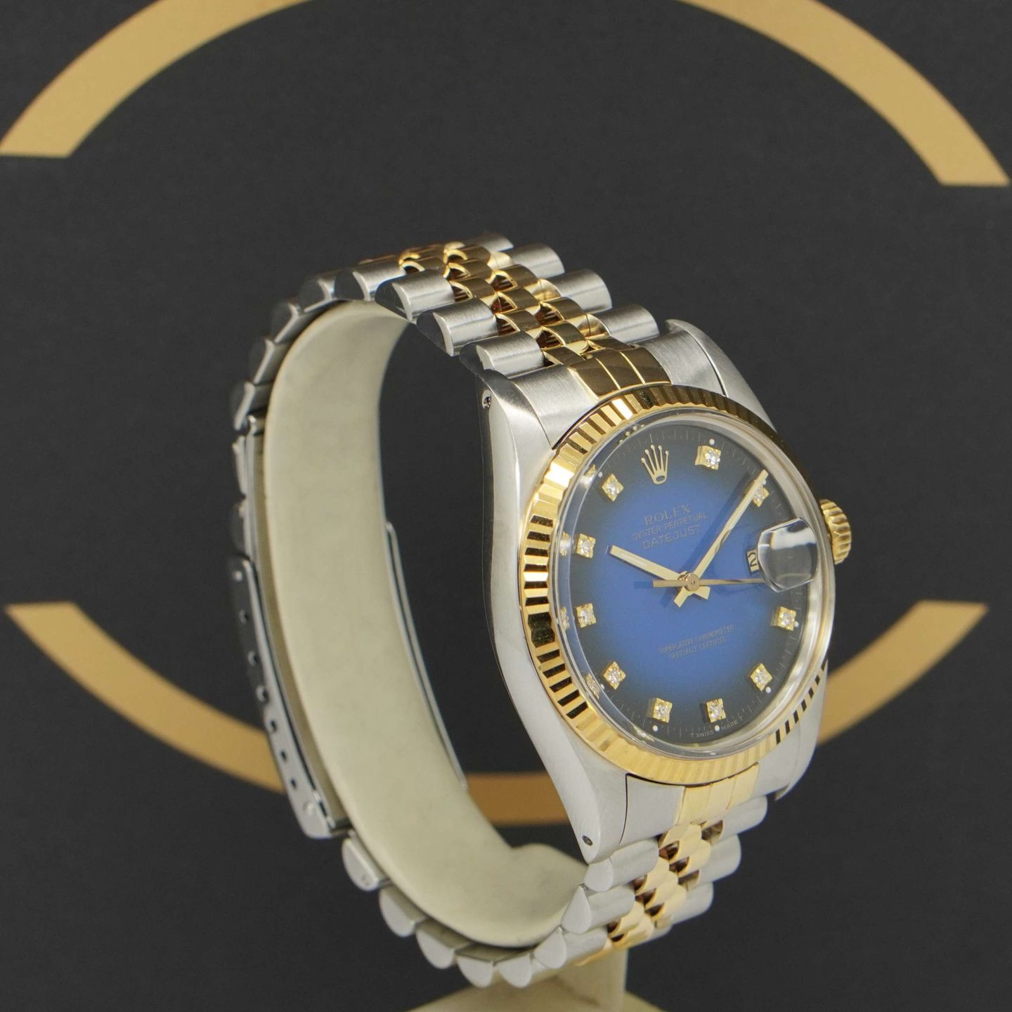 Rolex Datejust 36 16013 (1988) - Blauw wijzerplaat 36mm Goud/Staal (2/6)