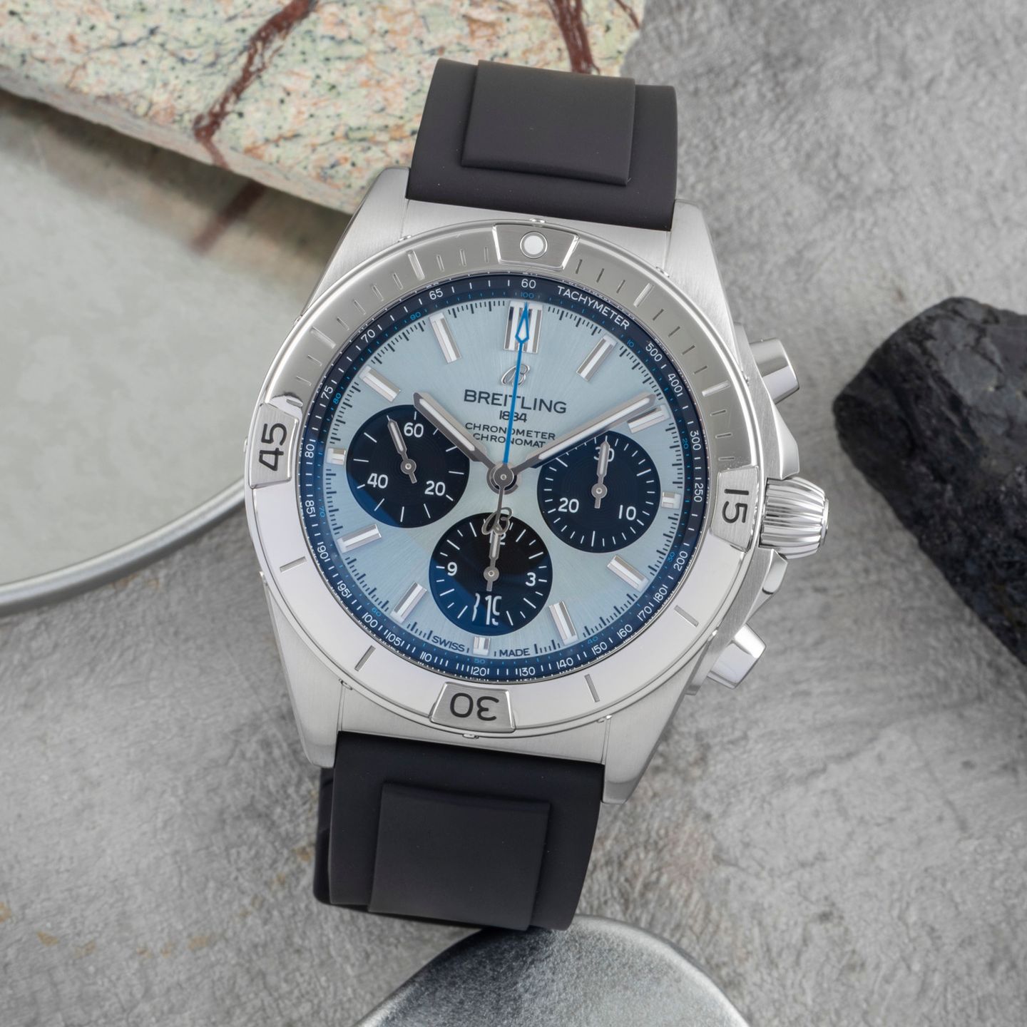 Breitling Chronomat 42 PB0134101C1S1 (Onbekend (willekeurig serienummer)) - Blauw wijzerplaat 42mm Staal (1/8)