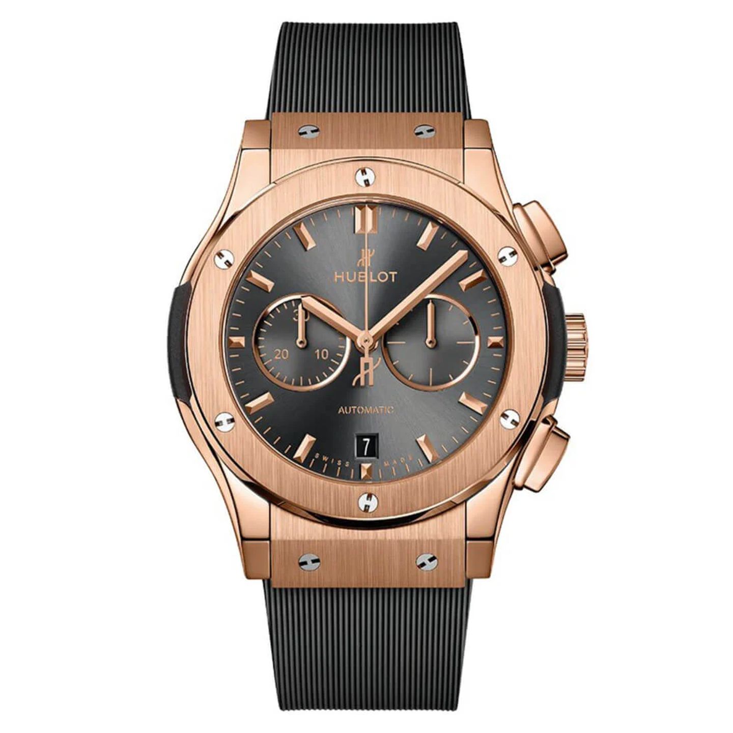 Hublot Classic Fusion Chronograph 541.OX.7080.RX (2023) - Grey dial 42 mm Rose Gold case (3/3)