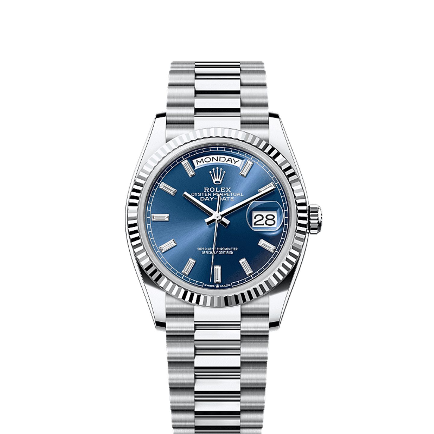 Rolex Day-Date 36 128236 (2025) - Blauw wijzerplaat 36mm Platina (1/1)