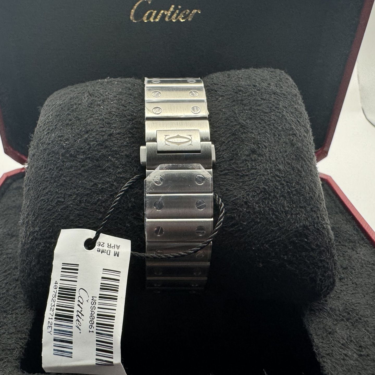 Cartier Santos WSSA0061 (2024) - Green dial 35 mm Steel case (6/8)