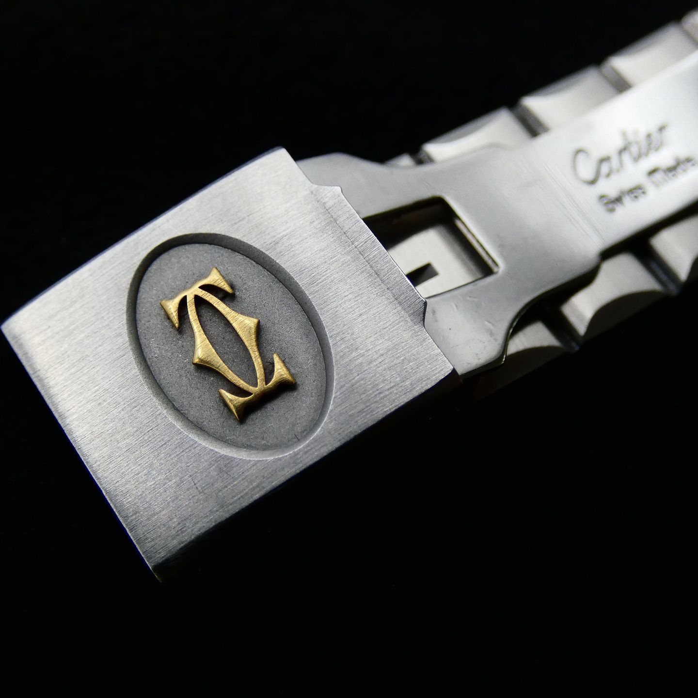 Cartier Santos 2961 (1990) - White dial 41 mm Gold/Steel case (2/3)