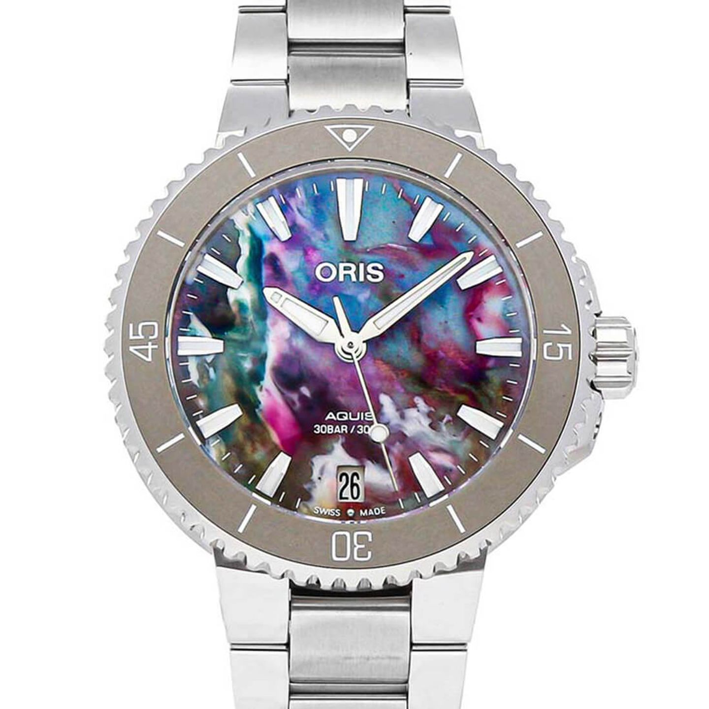 Oris Aquis Date 01 733 7770 4150-Set (2023) - Multi-colour dial 37 mm Steel case (1/2)