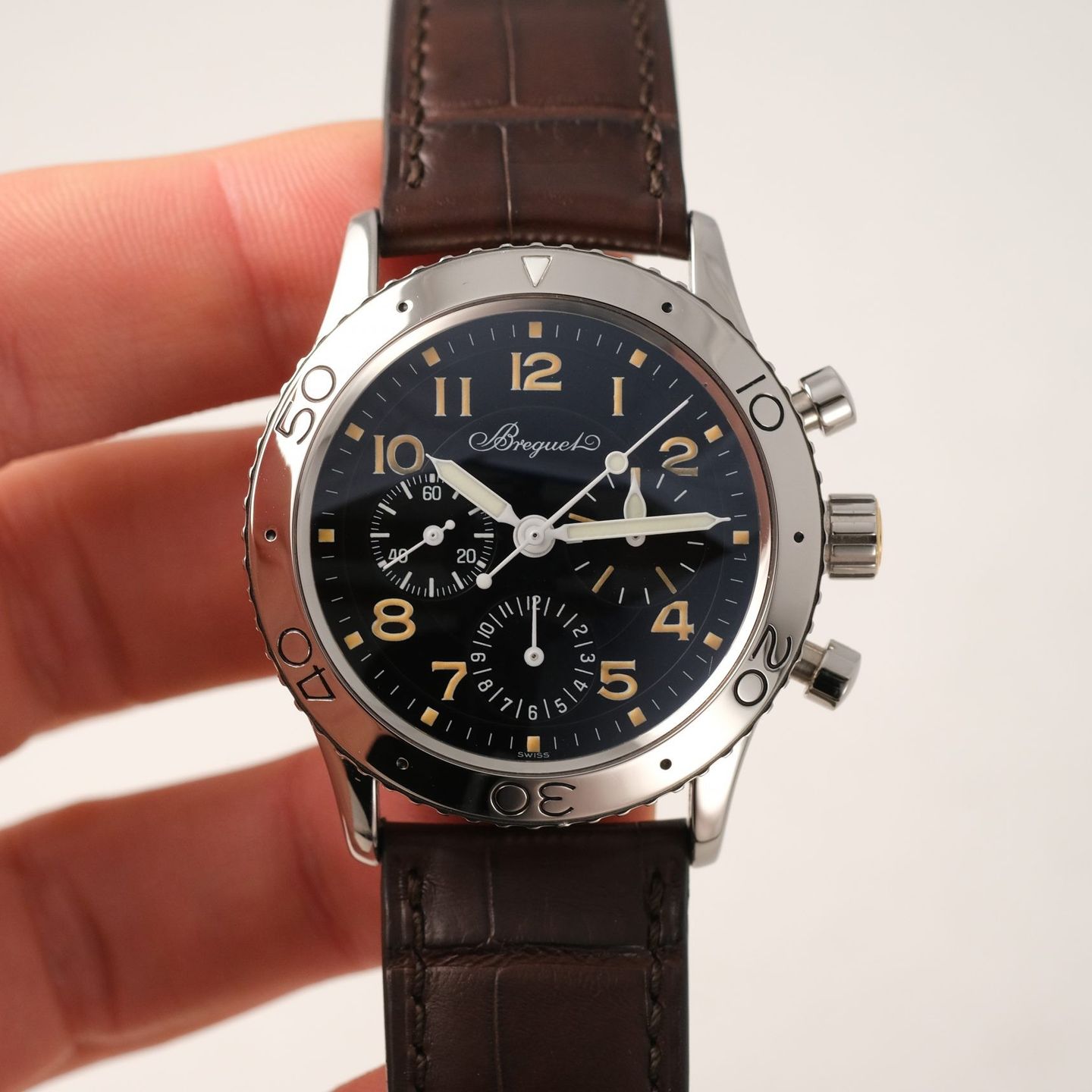 Breguet Type XX - XXI - XXII 3800 (1995) - Black dial 39 mm Steel case (6/8)