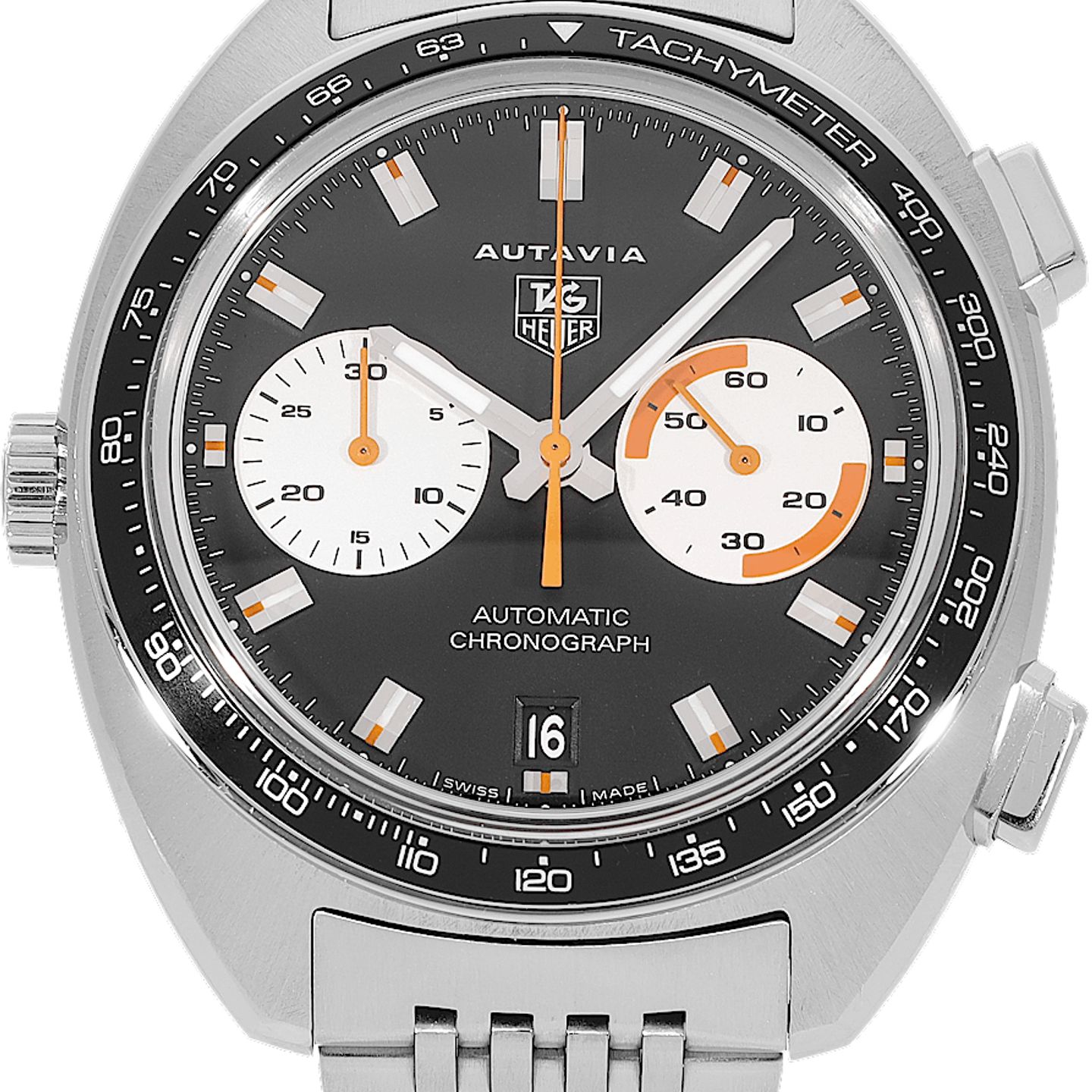 TAG Heuer Autavia CY2111.BA0775 (2016) - Black dial 43 mm Steel case (2/5)