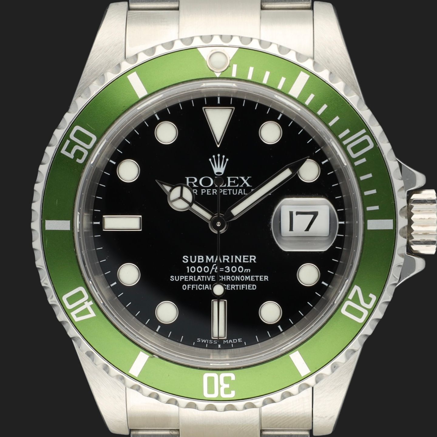 Rolex Submariner Date 16610LV (2003) - Zwart wijzerplaat 40mm Staal (2/8)
