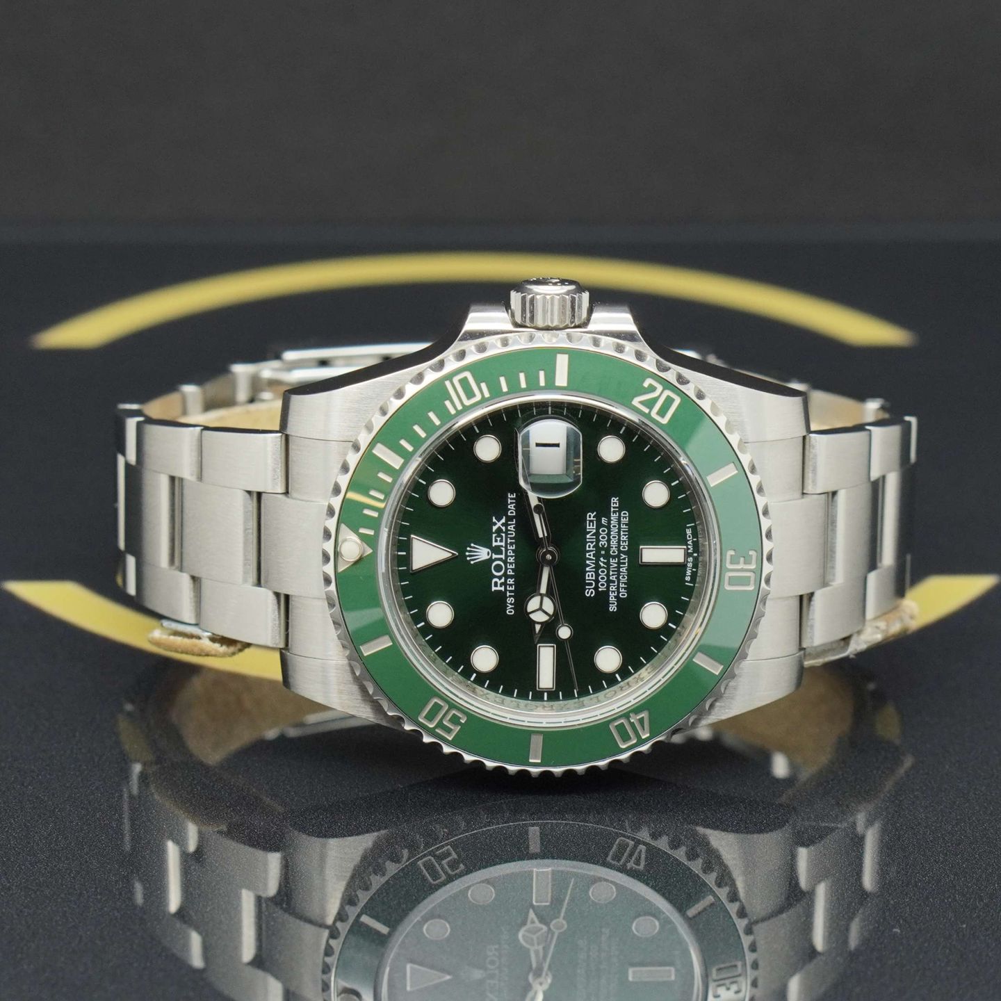 Rolex Submariner Date 116610LV (2014) - Groen wijzerplaat 40mm Staal (4/7)