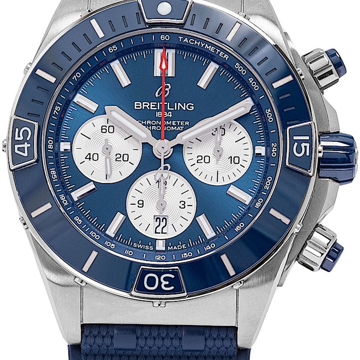 Breitling Chronomat AB0136161C1S1 (2021) - Blue dial 44 mm Steel case (2/4)