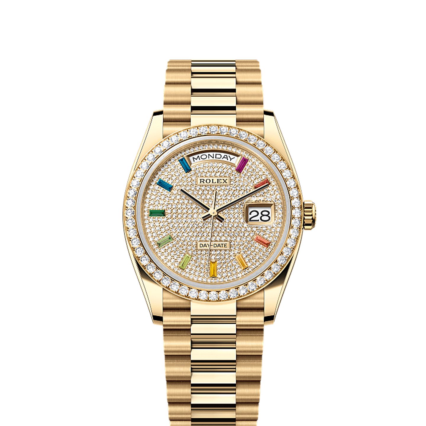 Rolex Day-Date 36 128348RBR (2025) - Diamant wijzerplaat 36mm Geelgoud (1/1)
