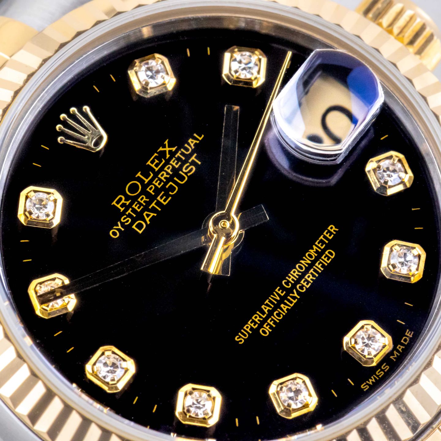 Rolex Datejust 31 68273 (1993) - Black dial 31 mm Gold/Steel case (2/8)