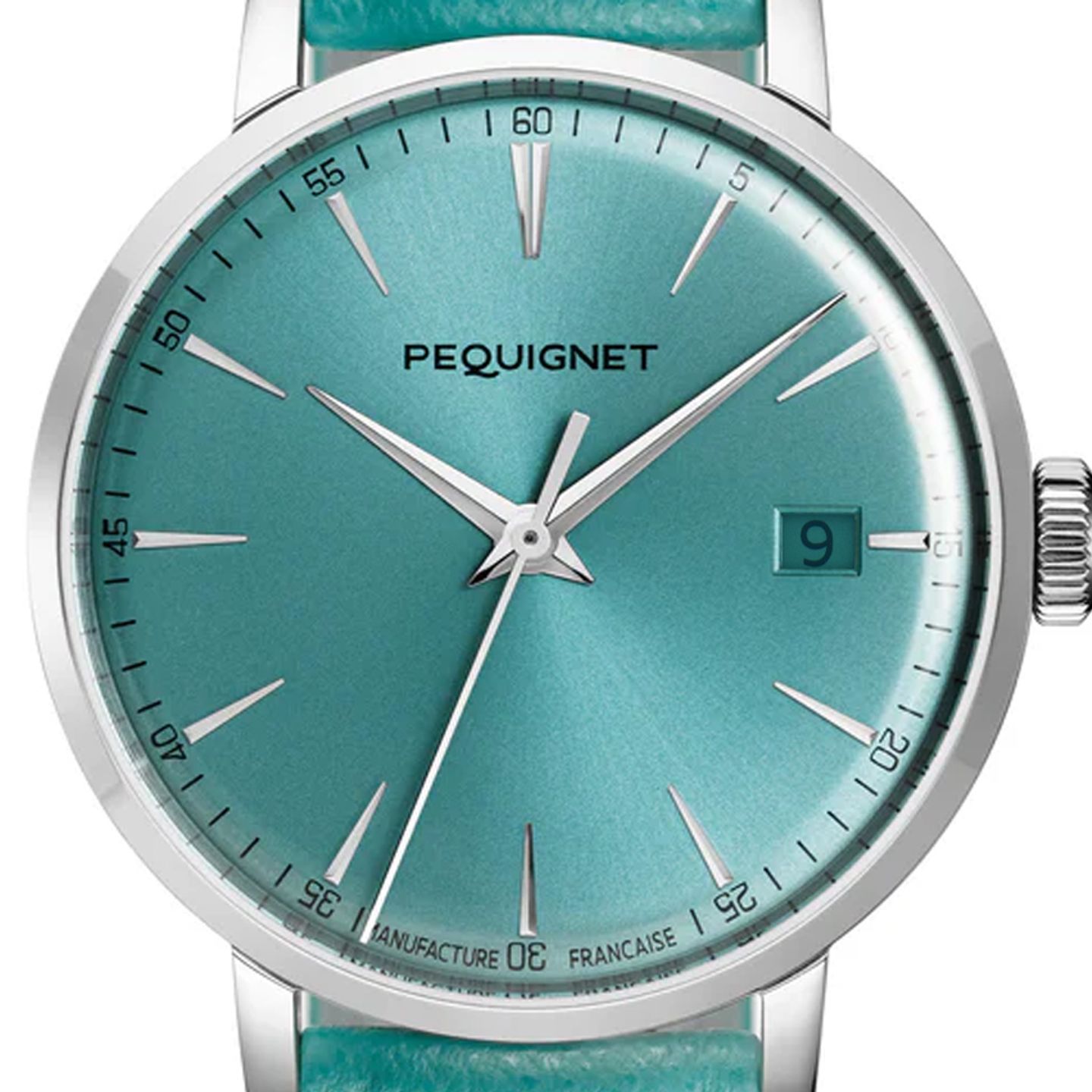 Pequignet Unknown 9060473 CV (Unknown (random serial)) - Blue dial 39 mm Steel case (1/6)