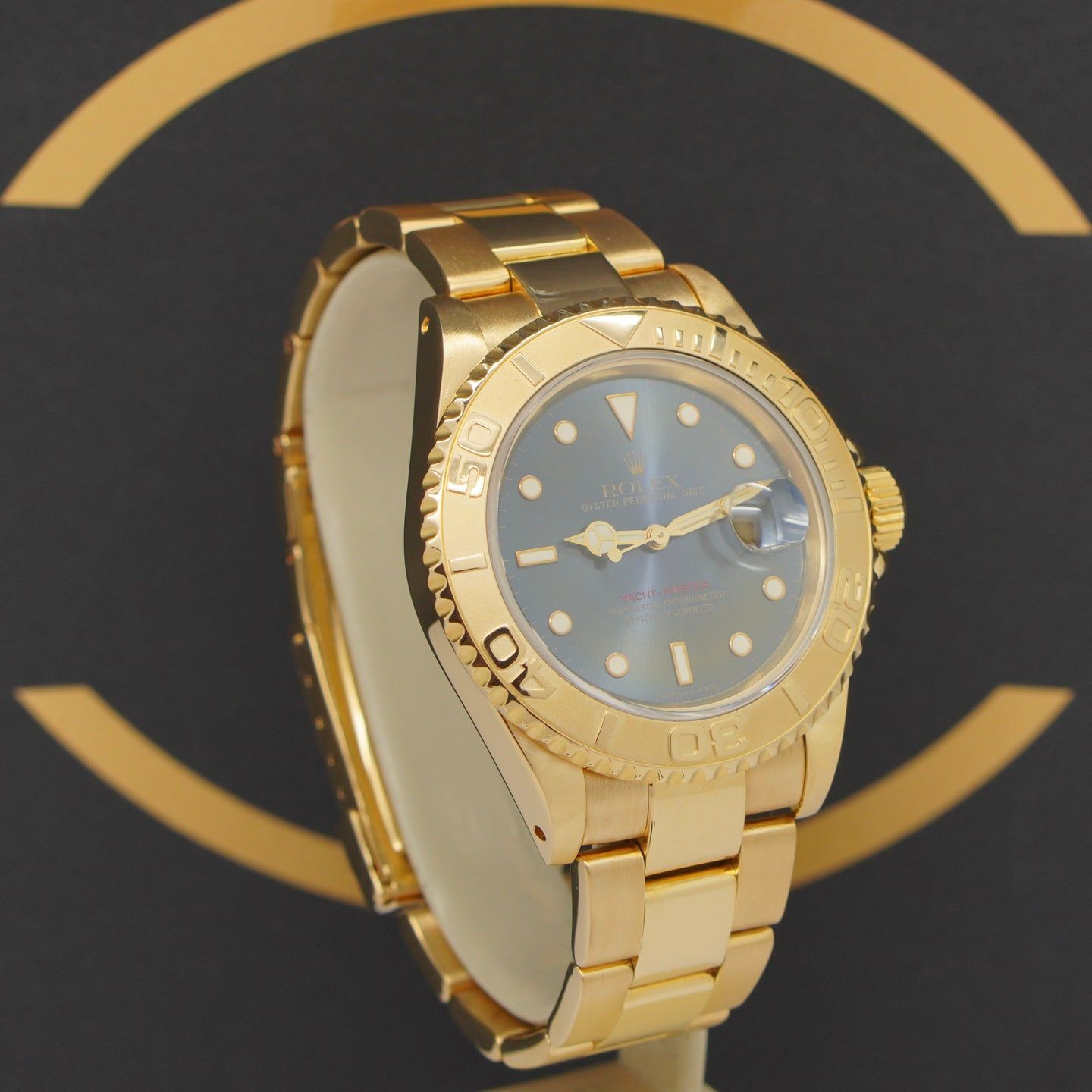 Rolex Yacht-Master 40 16628 (1996) - Blauw wijzerplaat 40mm Geelgoud (3/7)