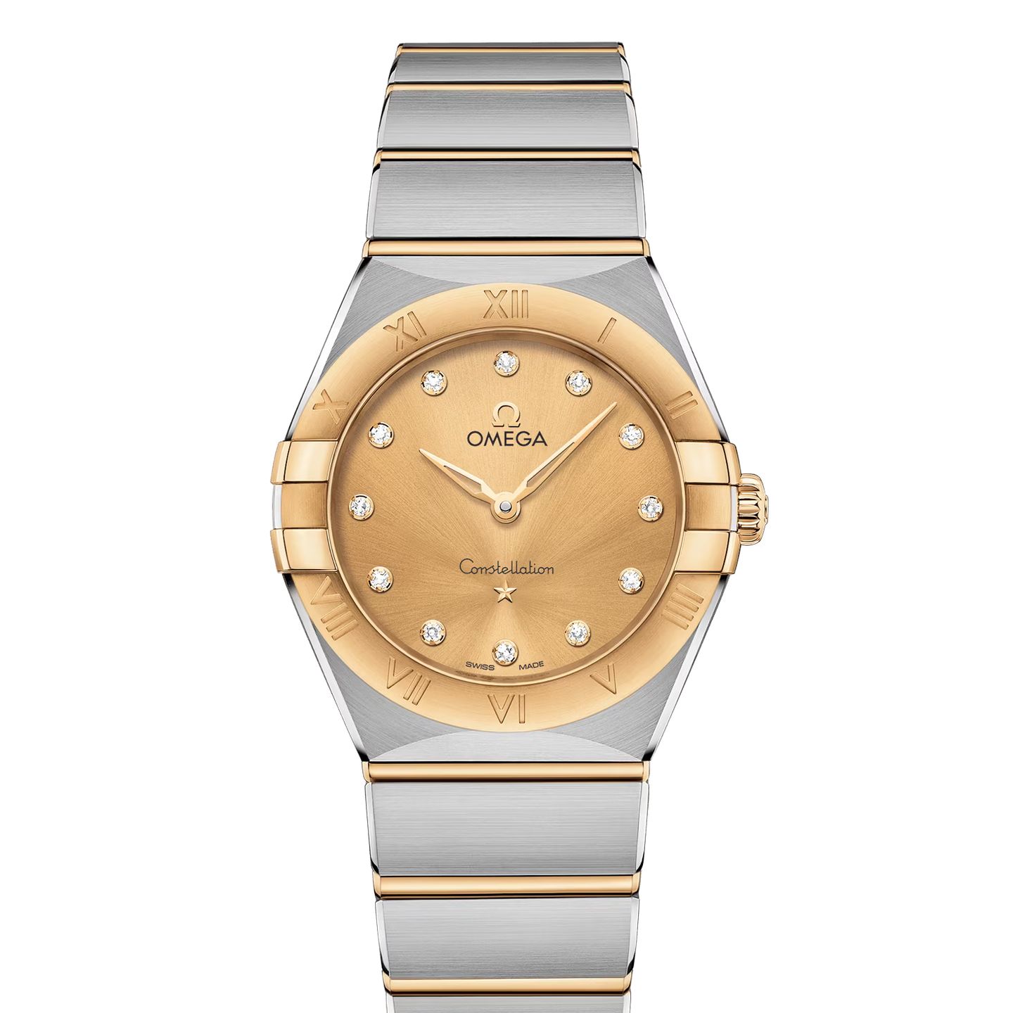 Omega Constellation Quartz 131.20.28.60.58.001 (2024) - Geel wijzerplaat 28mm Staal (1/8)