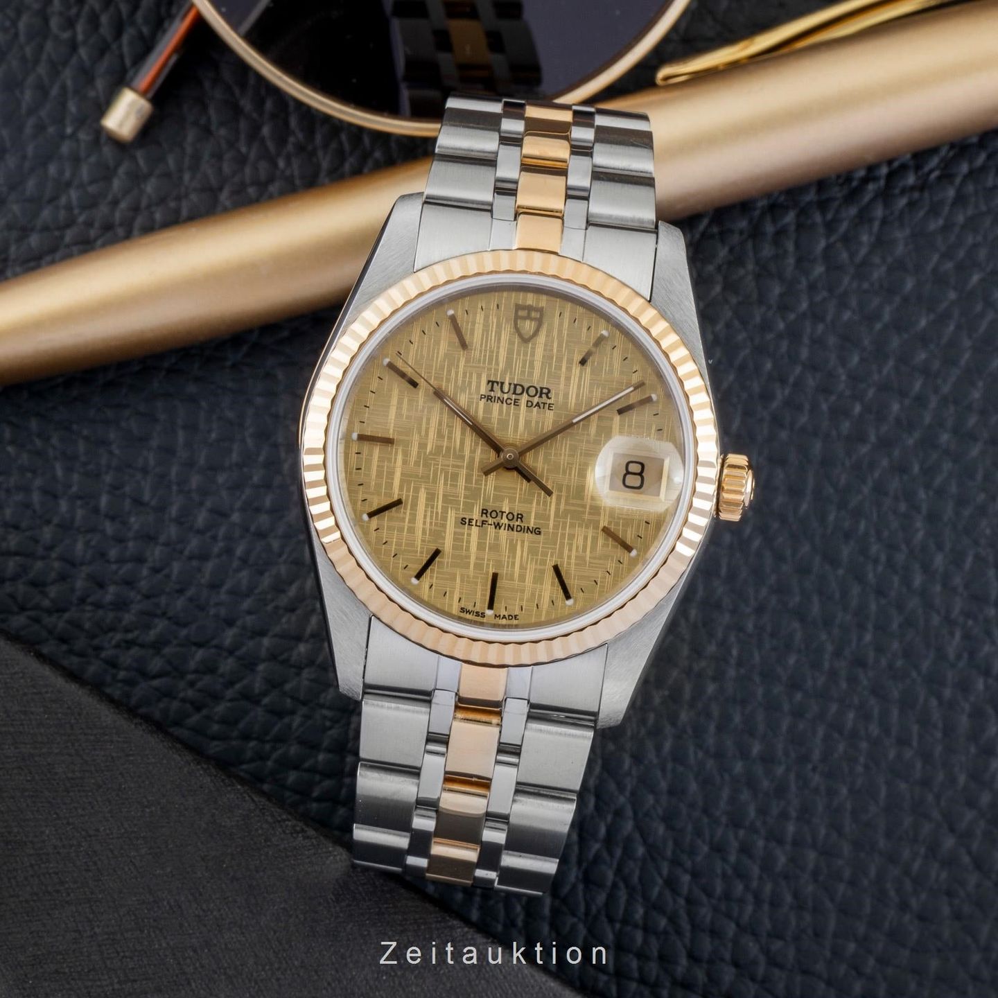 Tudor Prince Date 74033 (Onbekend (willekeurig serienummer)) - Goud wijzerplaat 34mm Goud/Staal (3/8)