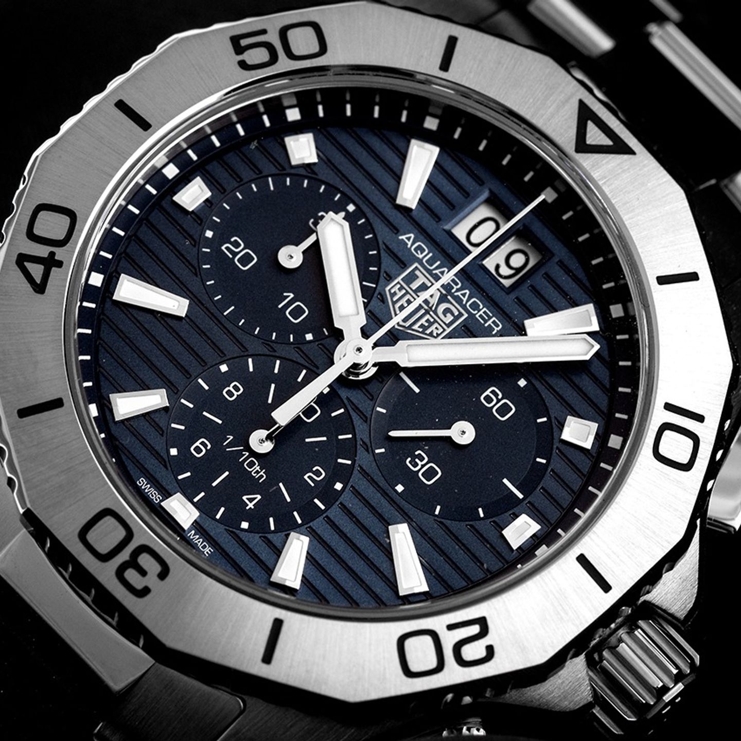 TAG Heuer Aquaracer CBP1113.BA0627 (2025) - Blue dial 40 mm Steel case (3/7)