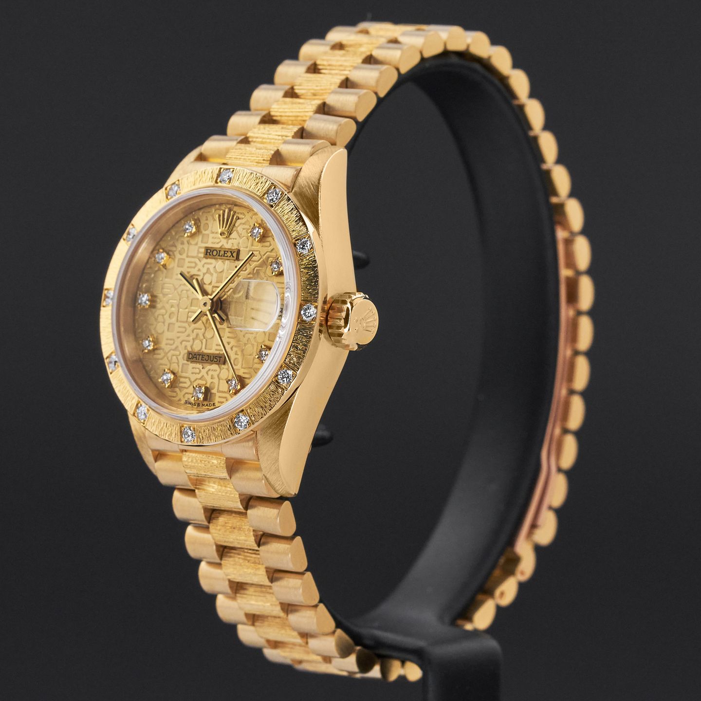Rolex Lady-Datejust 69288 (1988) - Champagne dial 26 mm Yellow Gold case (4/8)