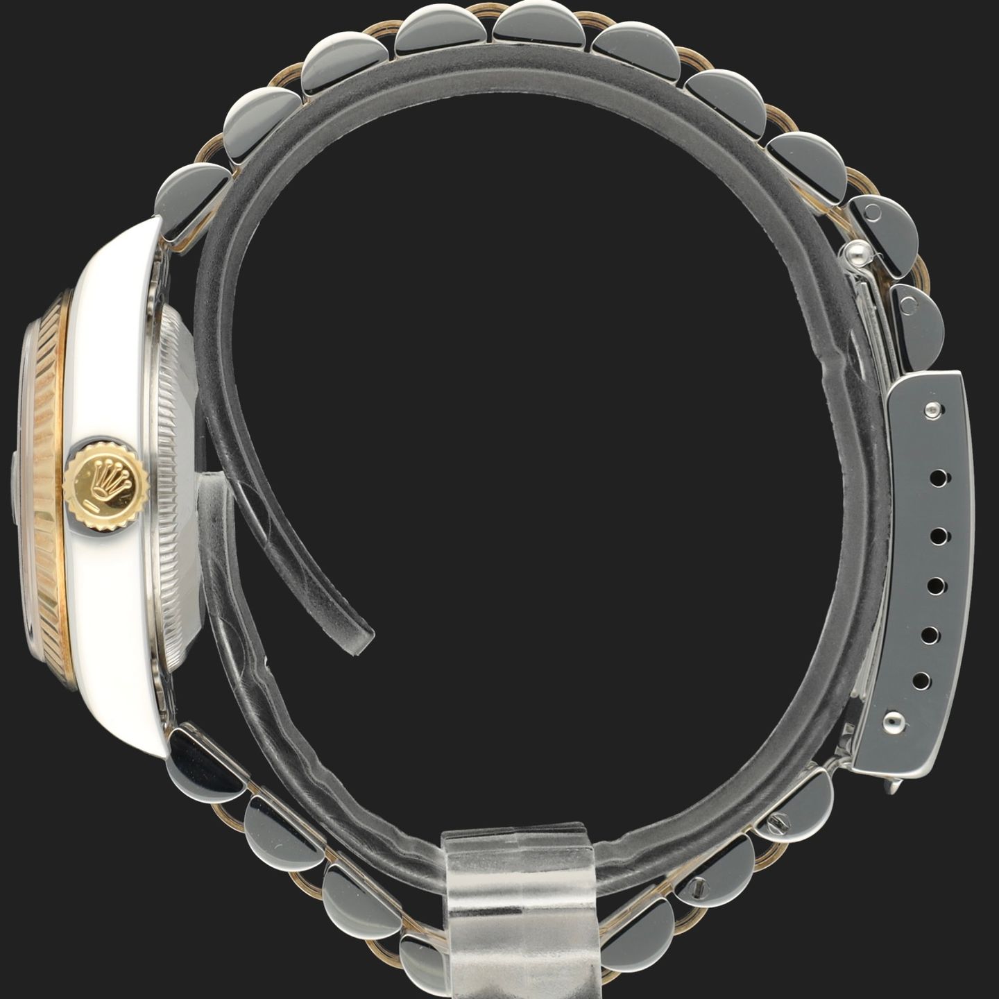 Rolex Lady-Datejust 79173 (2002) - Black dial 26 mm Gold/Steel case (7/8)