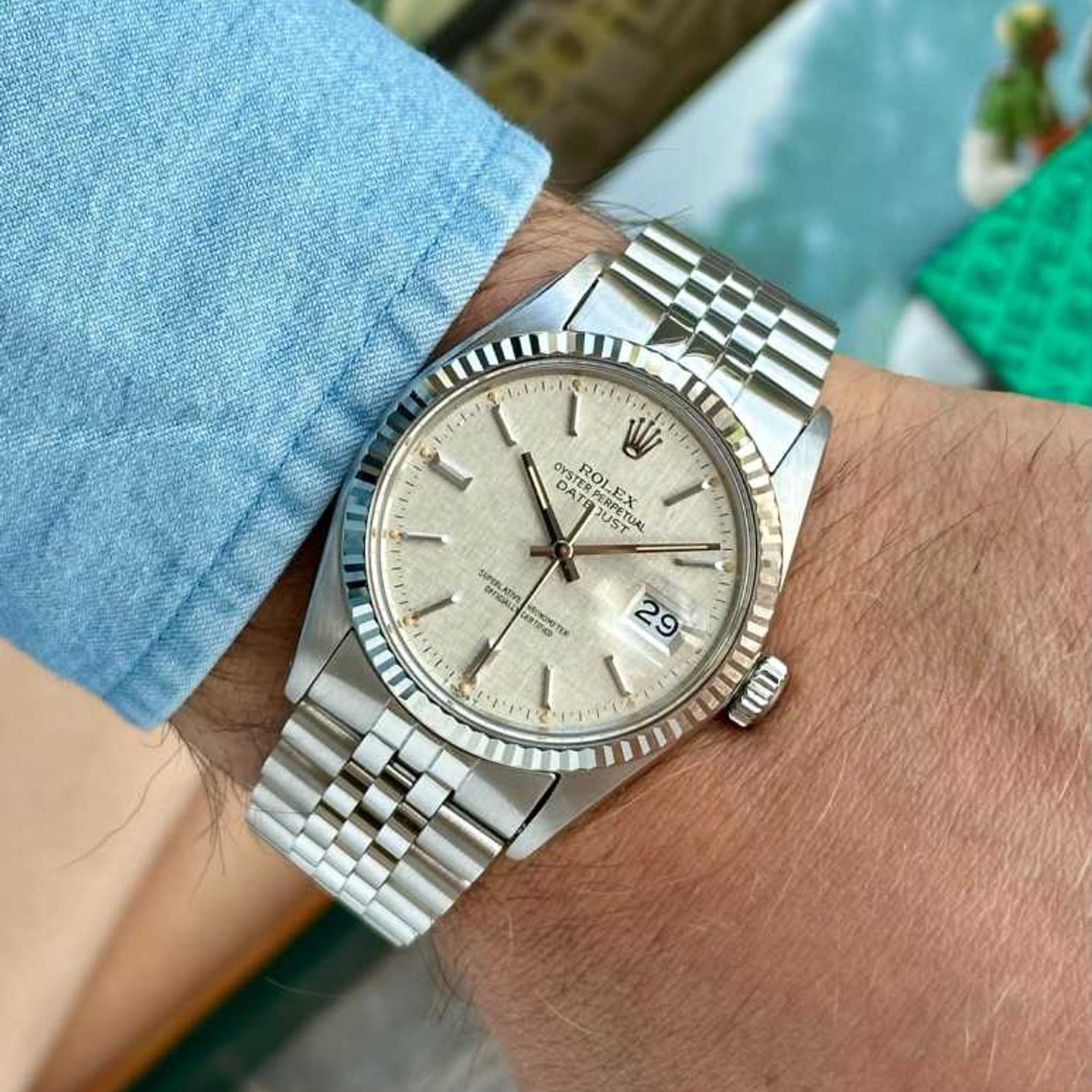 Rolex Datejust 36 16014 (1979) - Zilver wijzerplaat 36mm Staal (2/8)