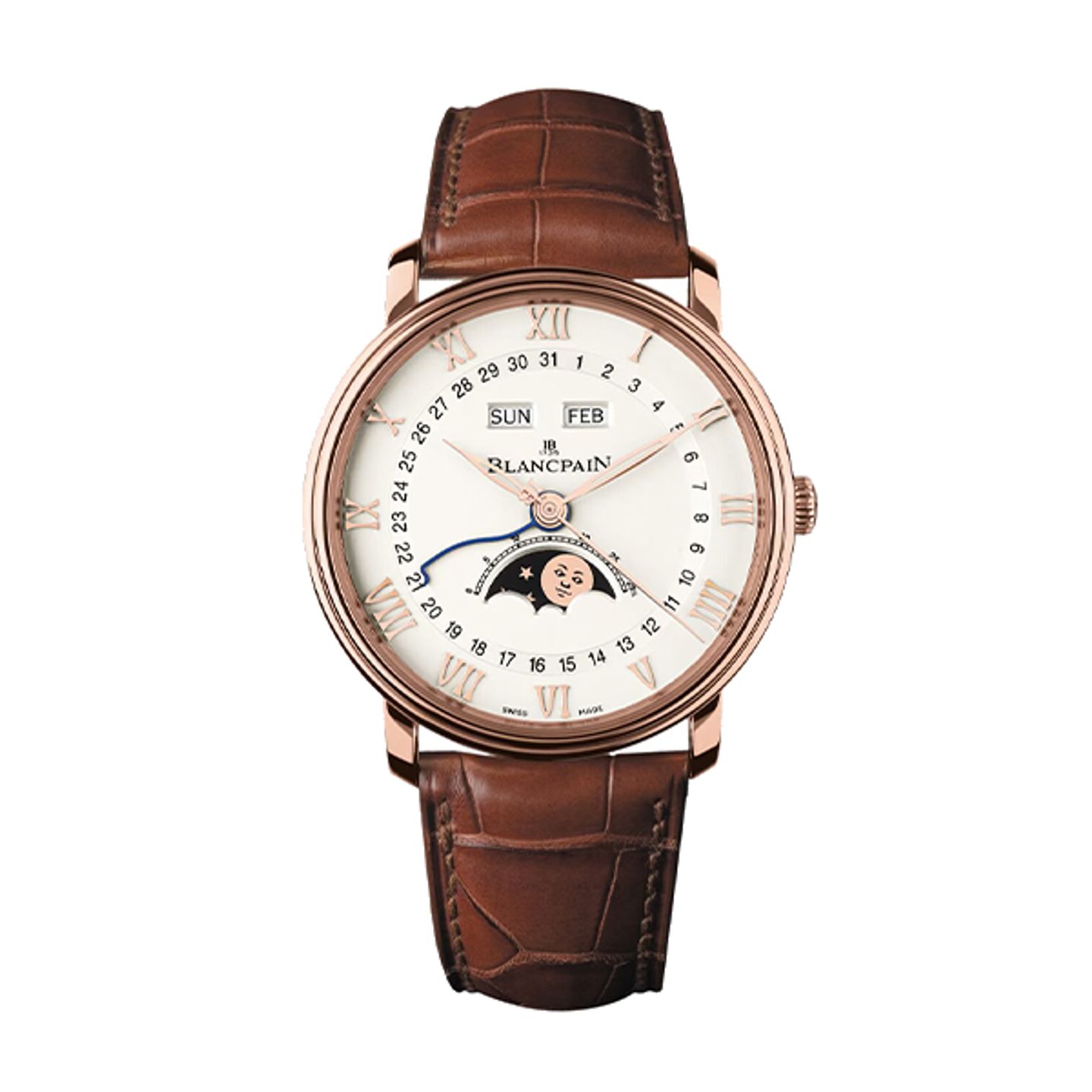 Blancpain Villeret Quantième Complet 6654-3642-55B (2026) - White dial 41 mm Rose Gold case (1/1)