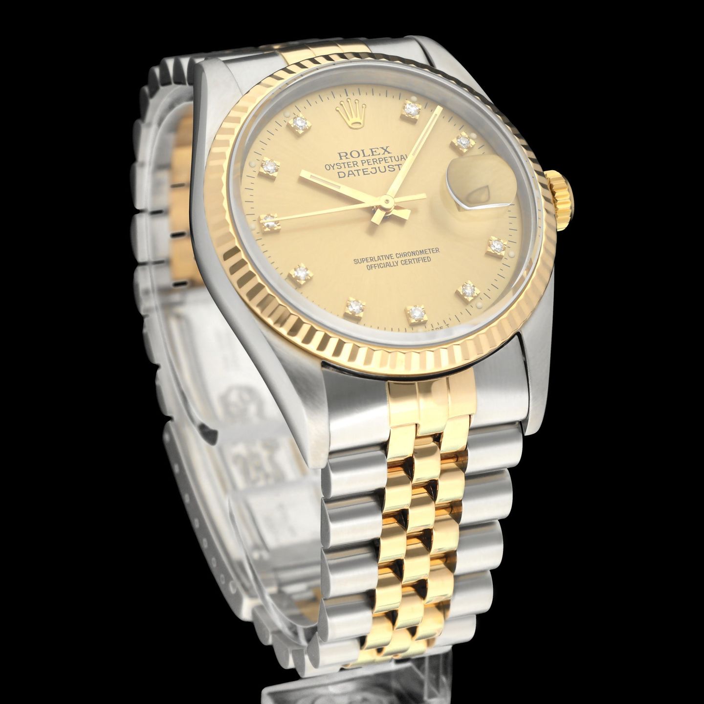 Rolex Datejust 36 16233G (1993) - Champagne dial 36 mm Gold/Steel case (3/7)