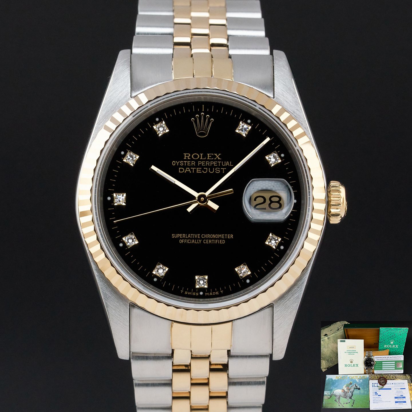 Rolex Datejust 36 16233 (1989) - 36mm Goud/Staal (1/8)