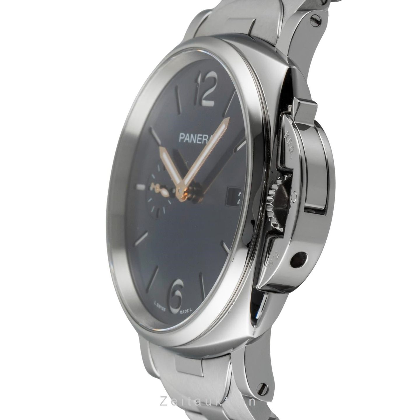 Panerai Luminor Due PAM01124 (Unknown (random serial)) - Blue dial 42 mm Steel case (5/8)