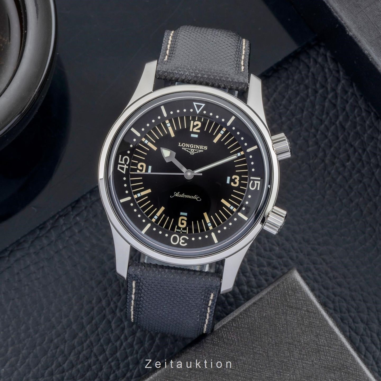Longines Legend Diver L3.674.4.56.3 (Onbekend (willekeurig serienummer)) - Zwart wijzerplaat 42mm Staal (3/8)