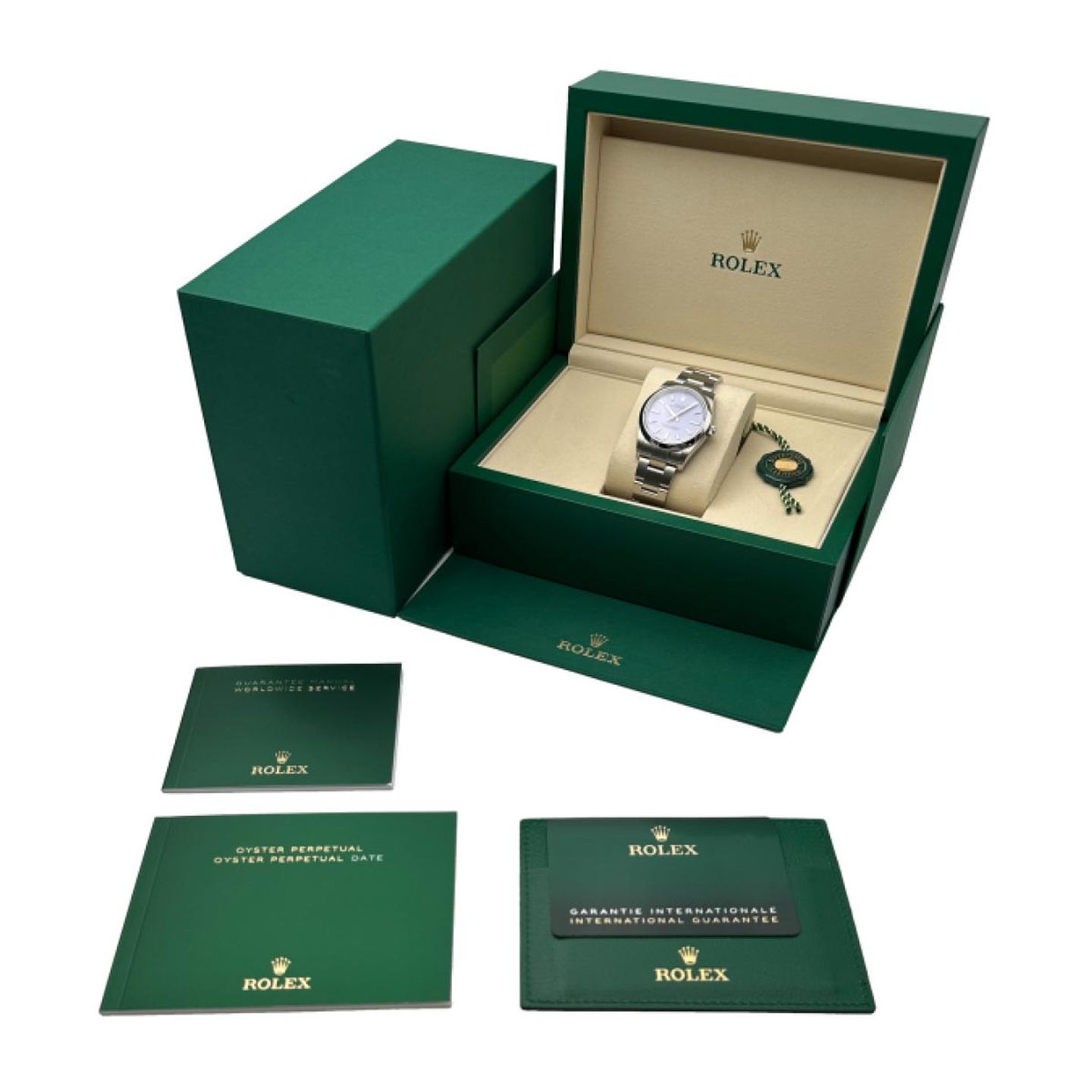 Rolex Oyster Perpetual 34 124200 (2026) - Purple dial 34 mm Steel case (5/5)