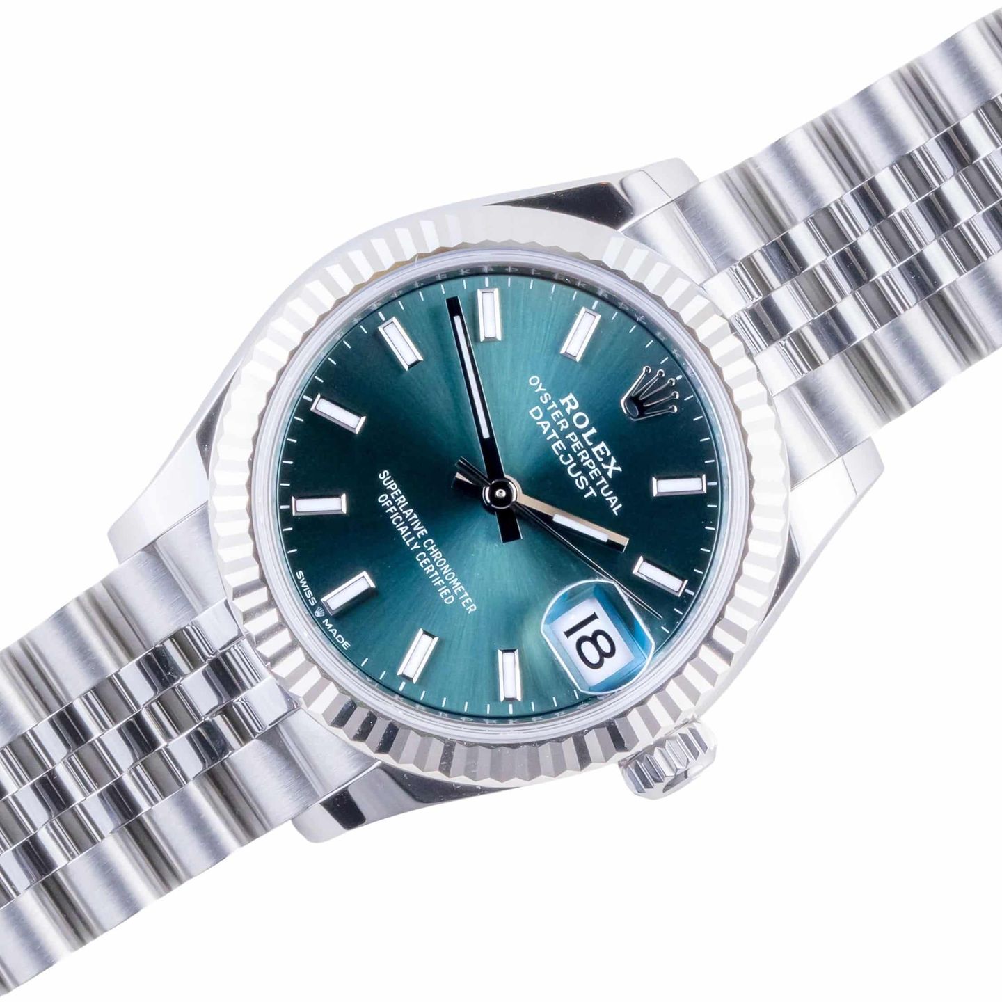 Rolex Datejust 31 278274 (2026) - Green dial 31 mm Steel case (1/8)