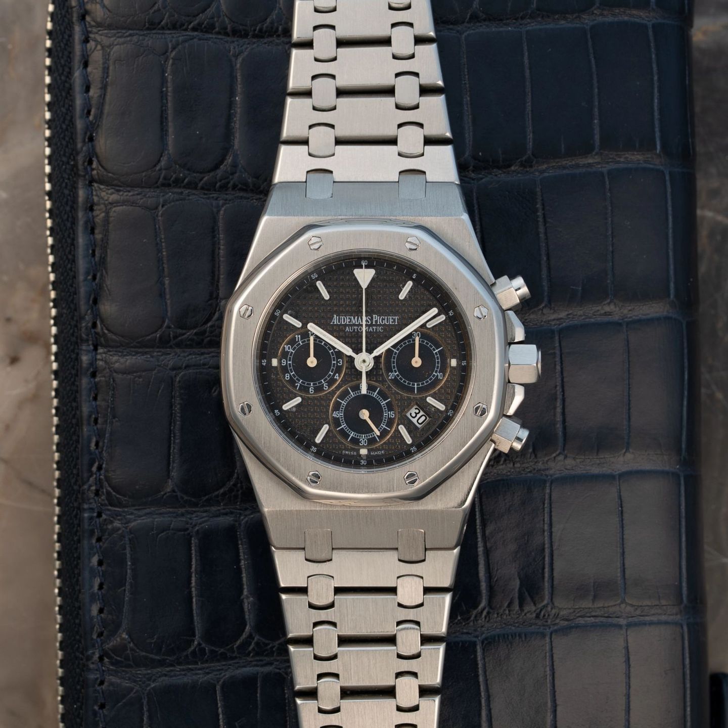Audemars Piguet Royal Oak Chronograph 25860ST.OO.1110ST.02 (2002) - Blauw wijzerplaat 39mm Staal (3/8)