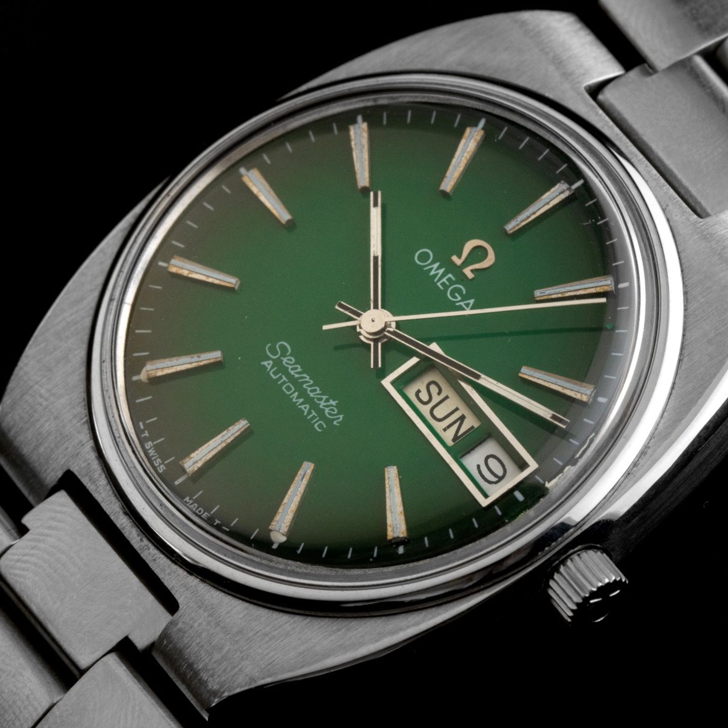 Omega Seamaster 166.0213.1 (1977) - Groen wijzerplaat 40mm Staal (3/8)