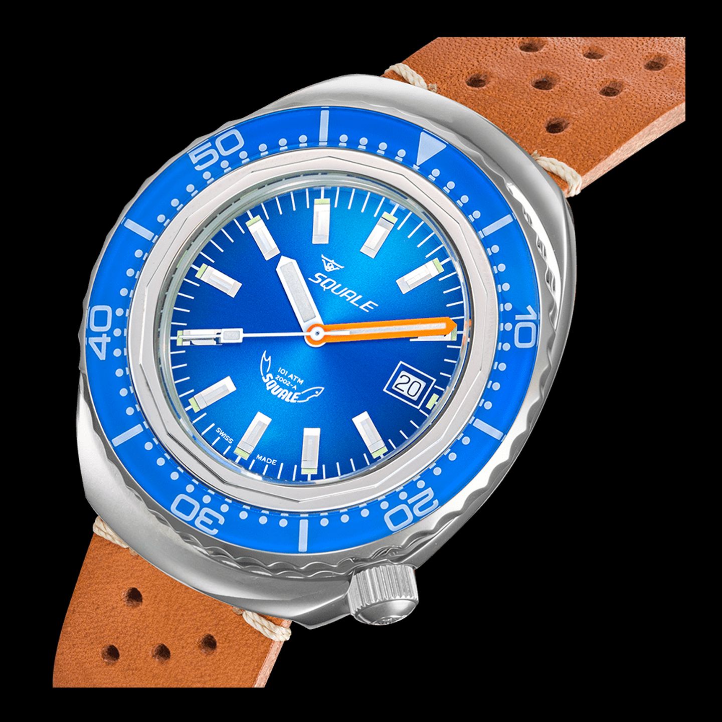 Squale 2002 2002 blue leather (2024) - Blue dial 44 mm Steel case (2/4)