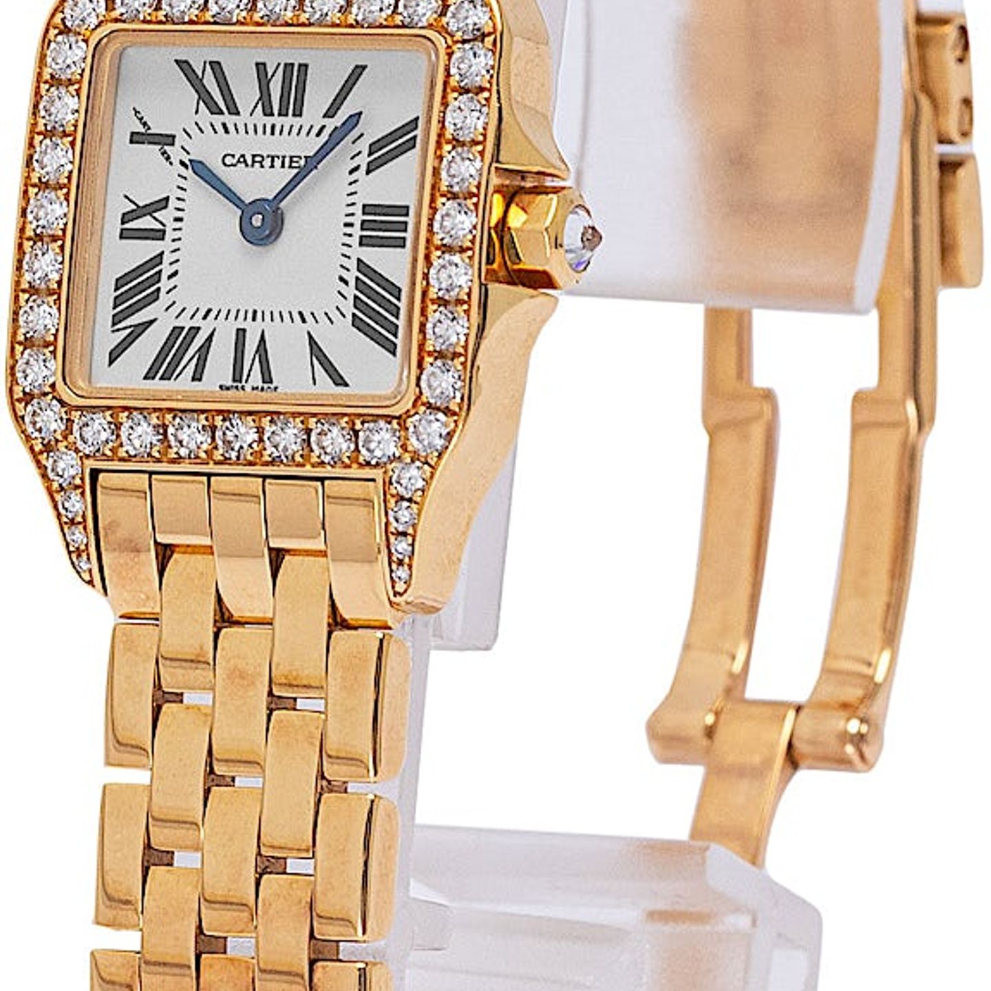 Cartier Santos Demoiselle W25063X9 (2008) - 20 mm Yellow Gold case (3/4)