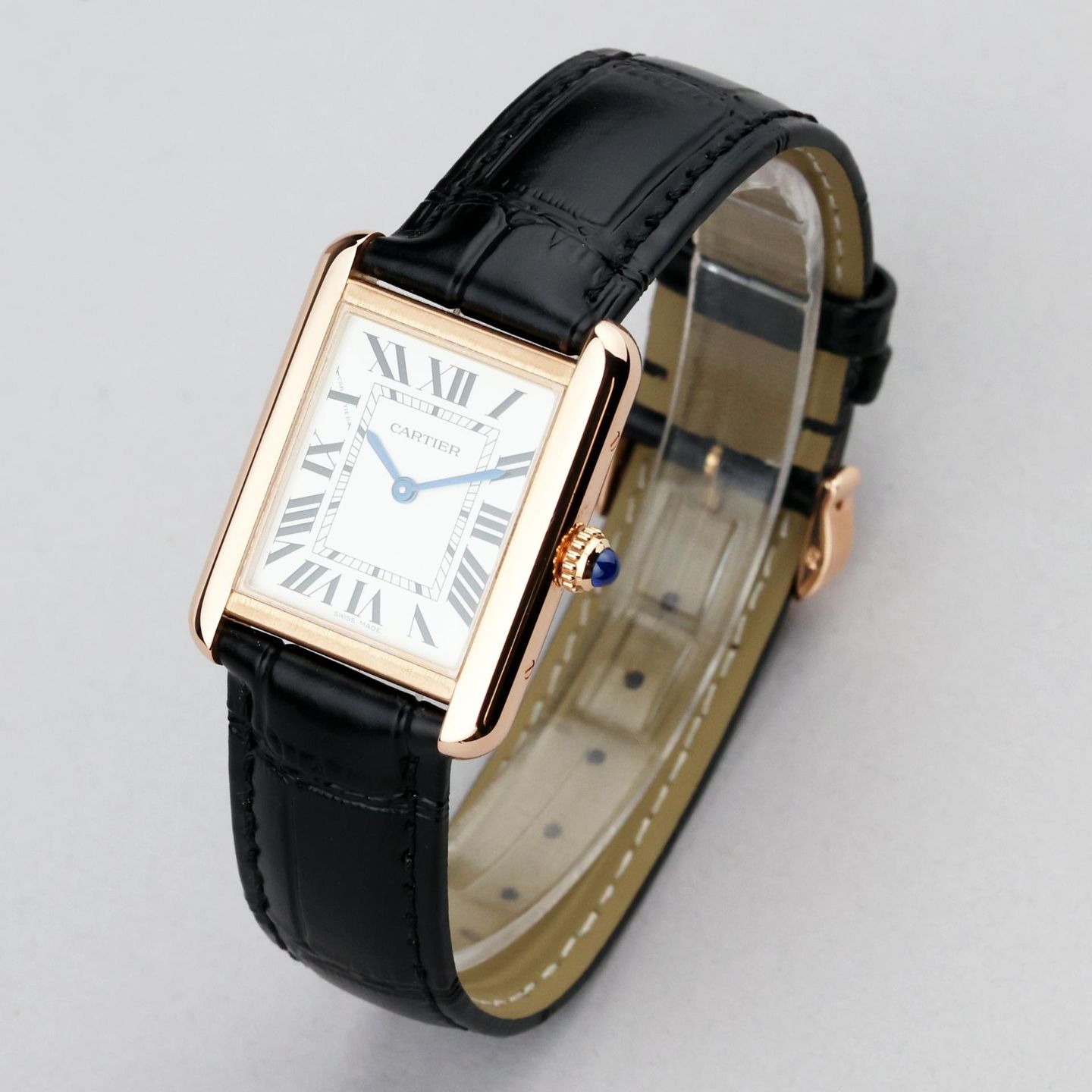 Cartier Tank Solo W5200024 (2019) - Zilver wijzerplaat 31mm Roségoud (4/8)